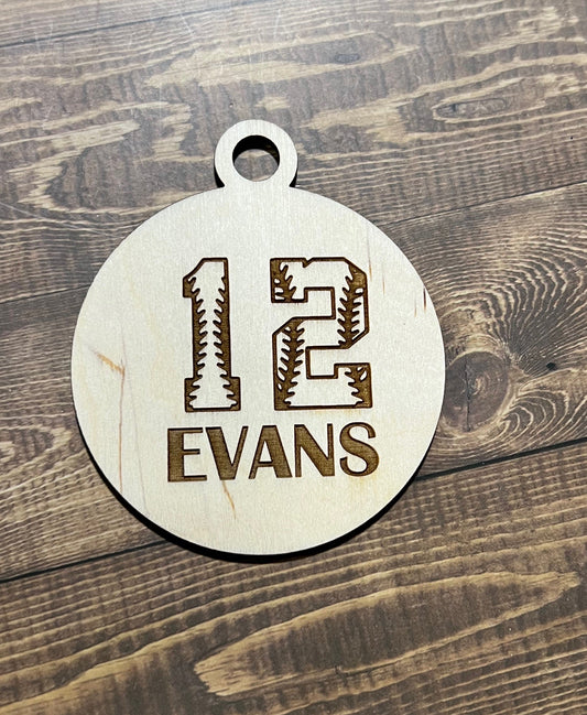 Custom Baseball Ornament,  Baseball Keychains