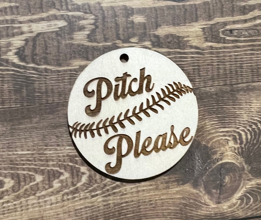 Pitch Please Keychain,  Baseball Keychains