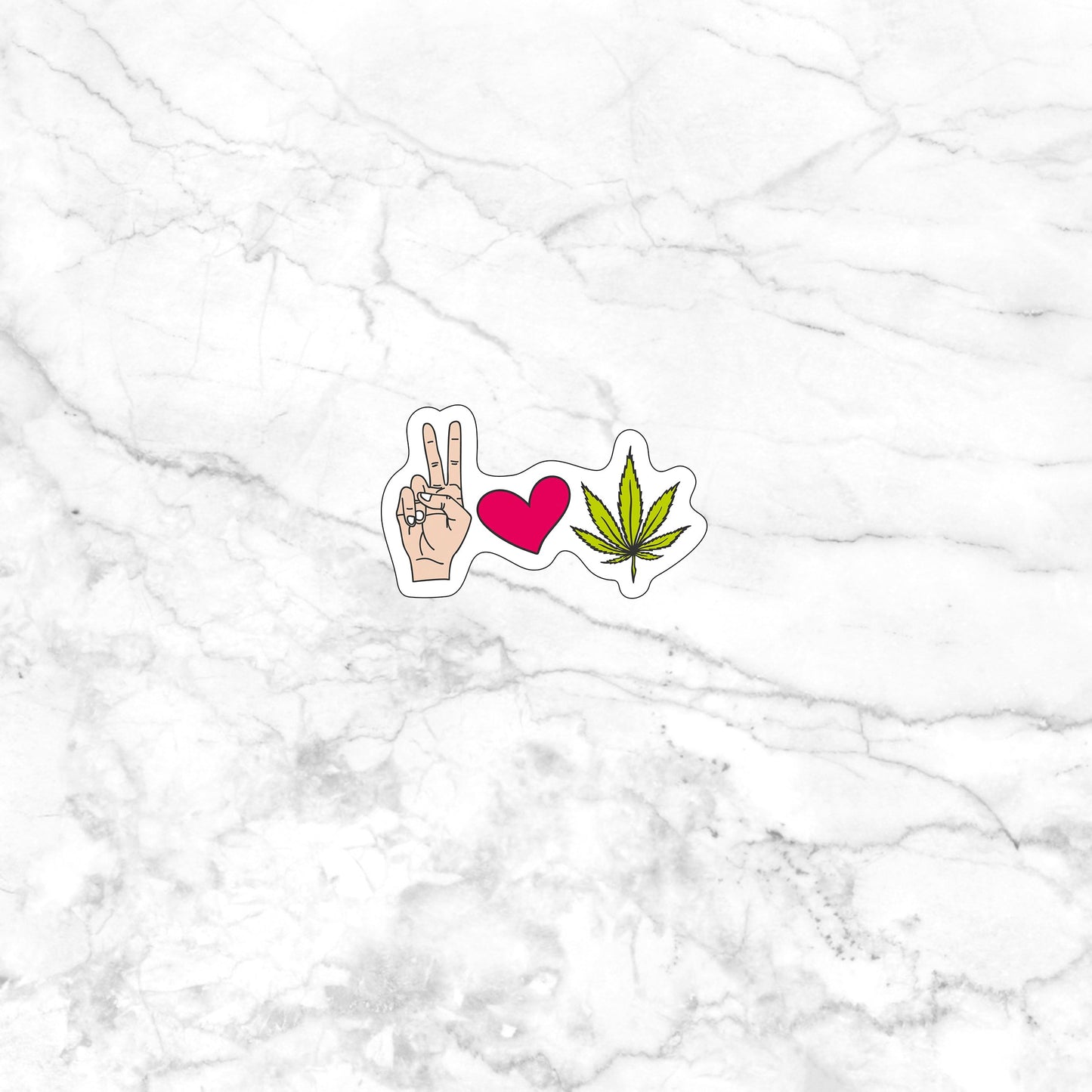 Peace Love  Sticker