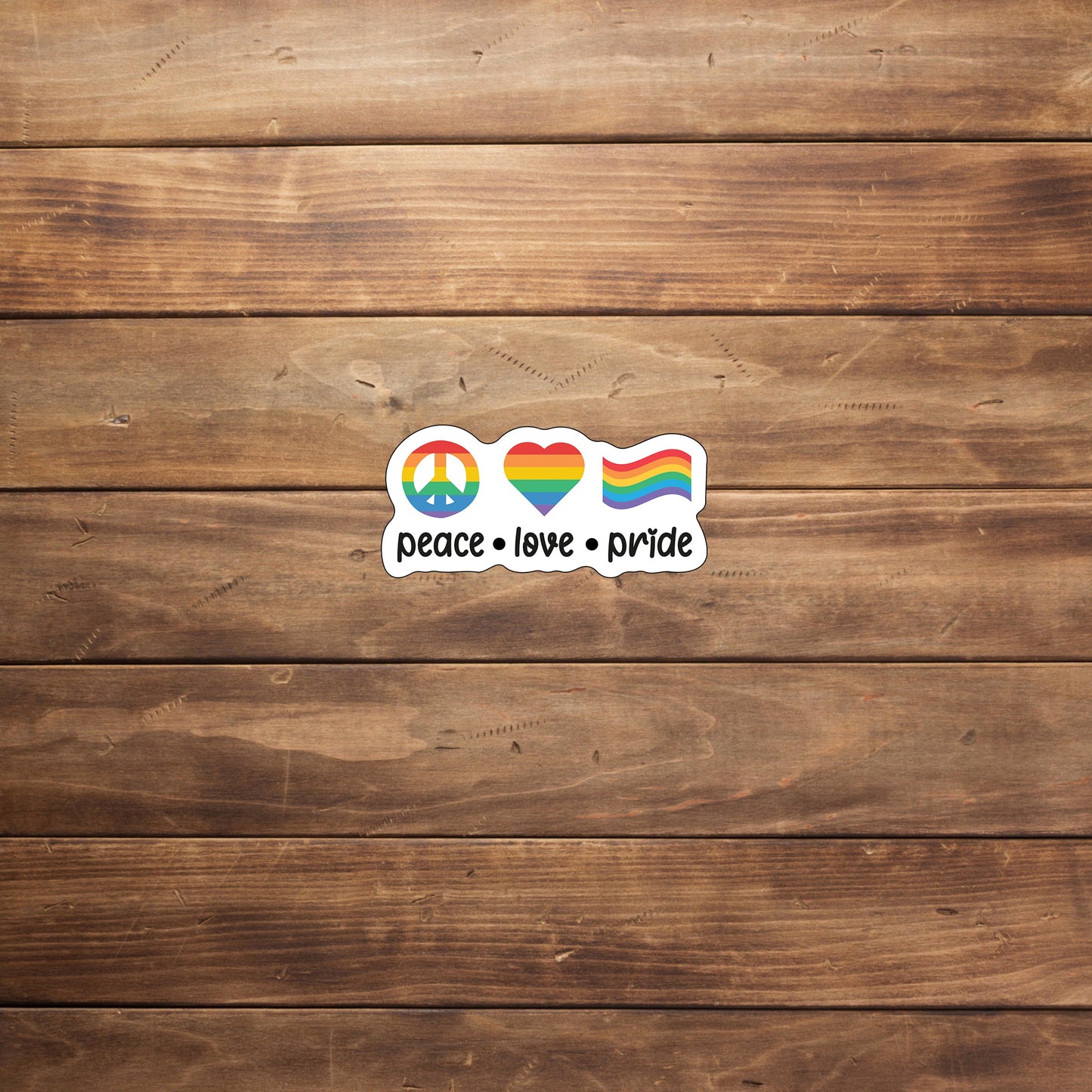 Peace love pride  Sticker,  Vinyl sticker, laptop sticker, Tablet sticker