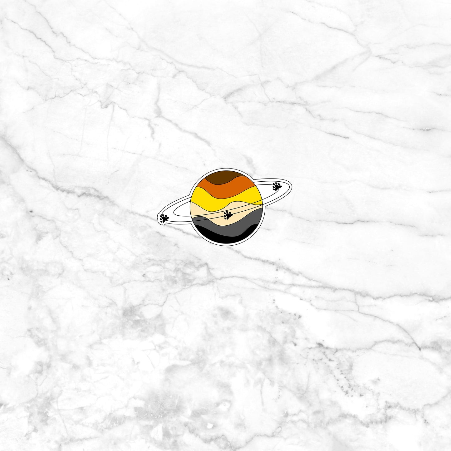 Planet bear flag Sticker