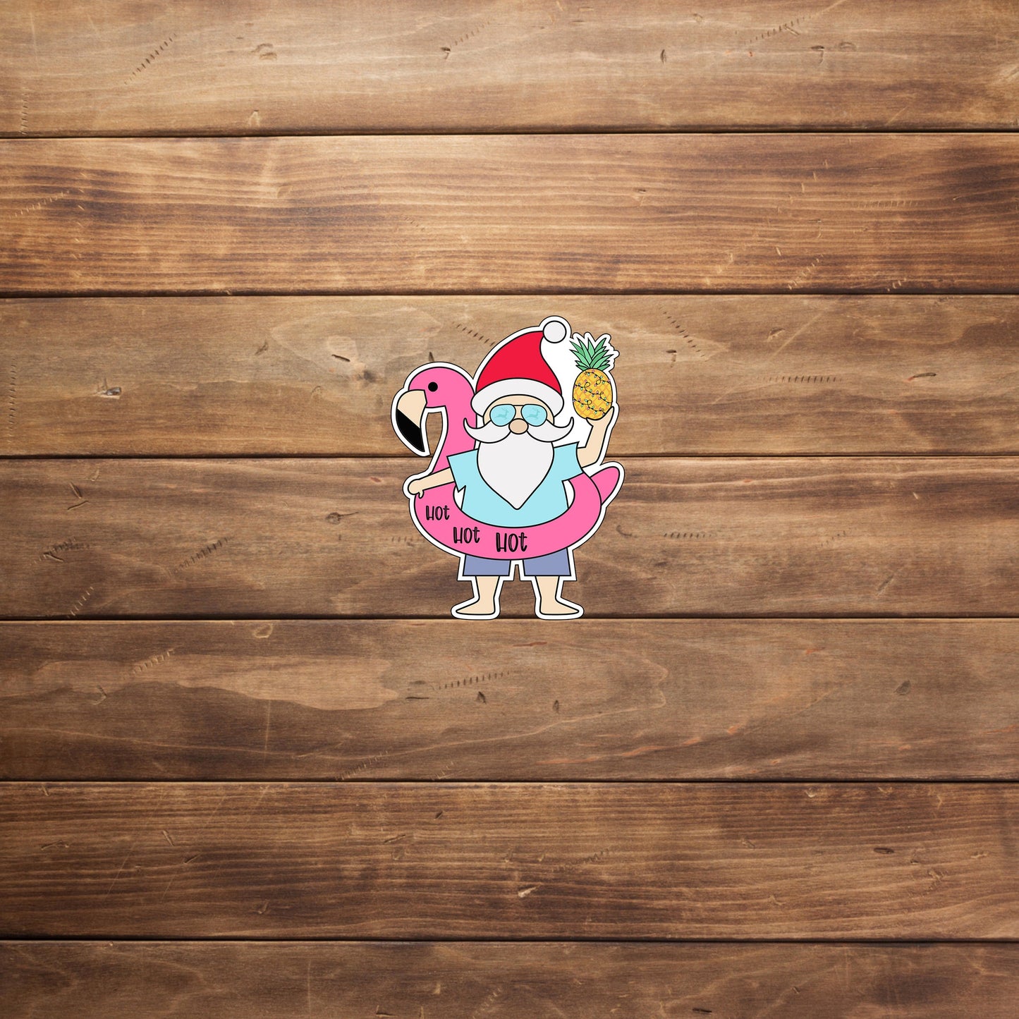 Christmas in July Sticker, Santa Sticker