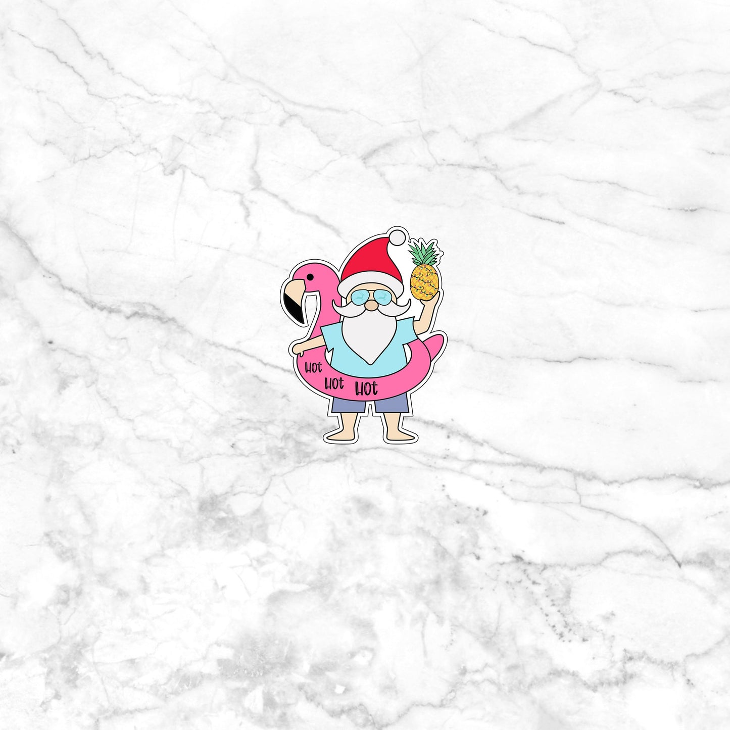 Christmas in July Sticker, Santa Sticker