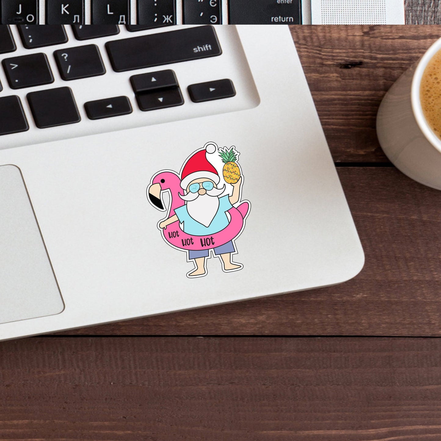 Christmas in July Sticker, Santa Sticker