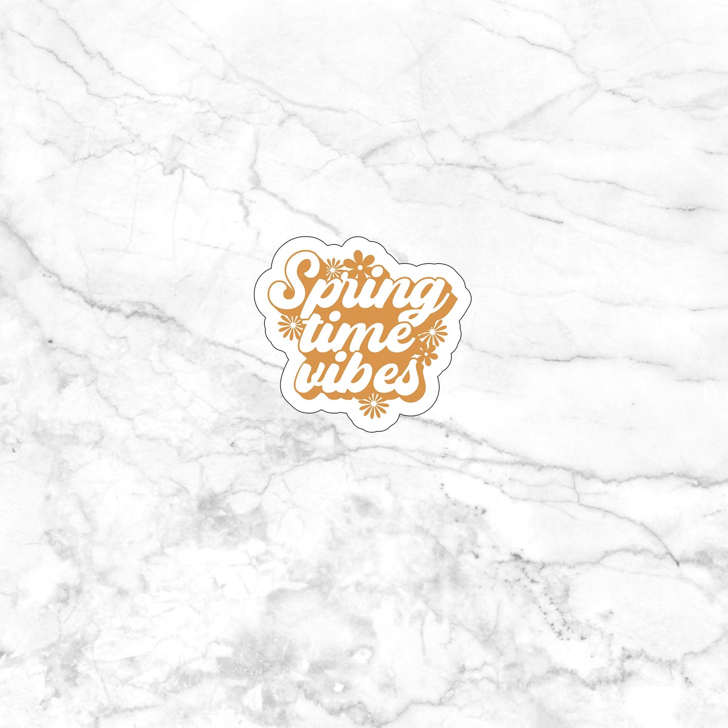 Spring time vibes flowers Sticker, Vinyl sticker, laptop sticker, Tablet sticker