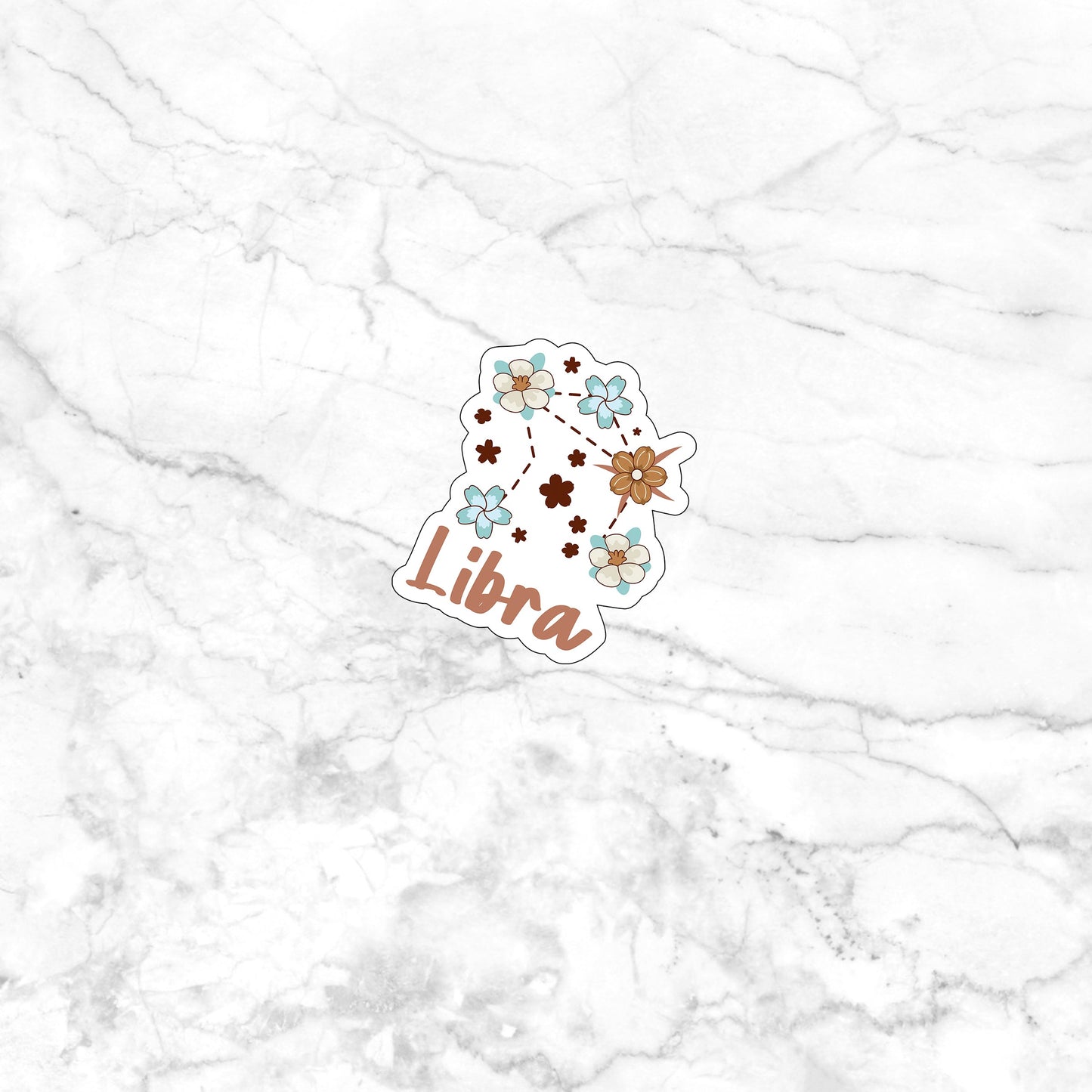 Zodiac Flower Boho Stickers