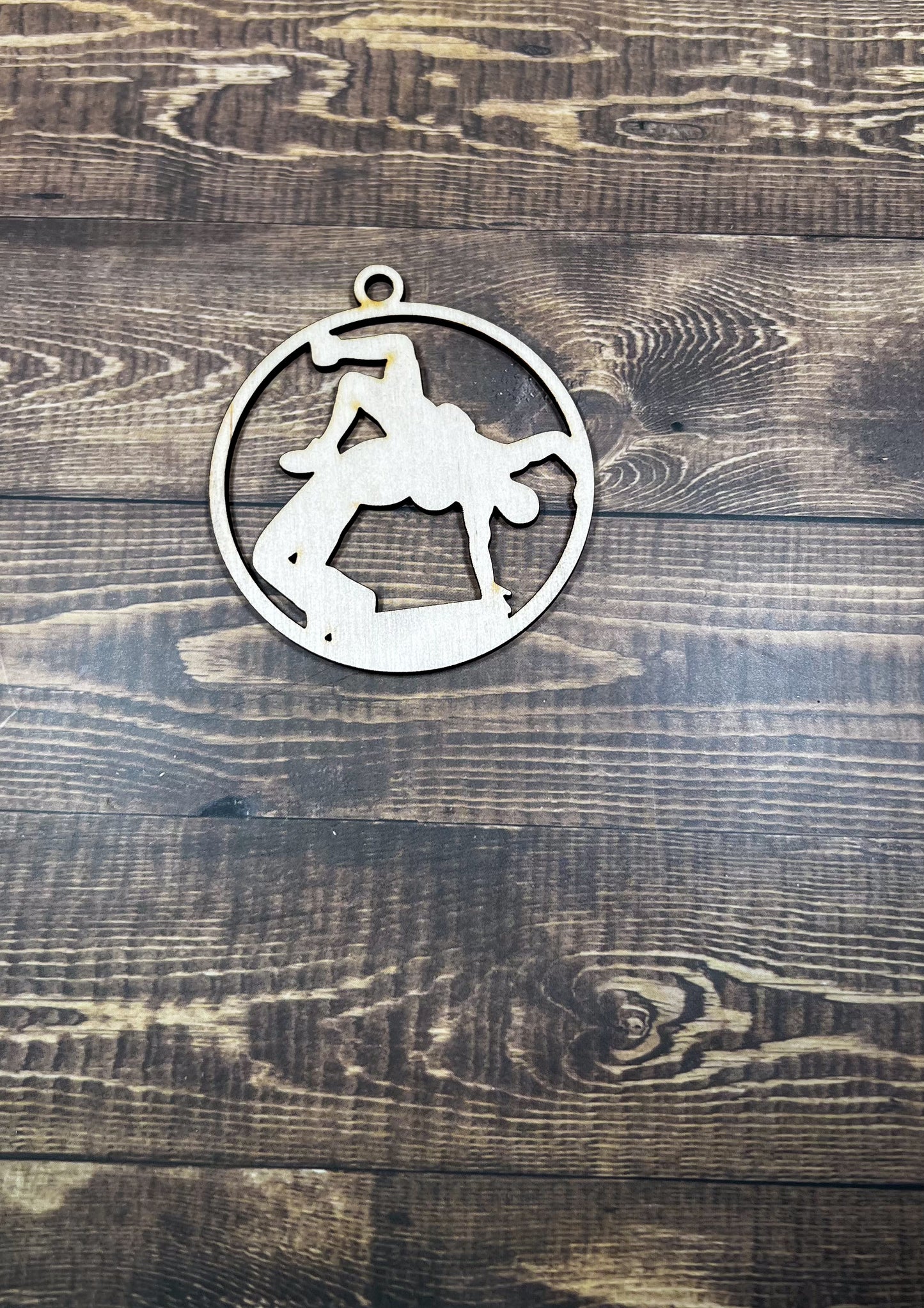 Wrestling Ornament, Wooden Sports Ornament, Sports Ornament, Engraved Ornament, Laser Engraved Wood Ornament