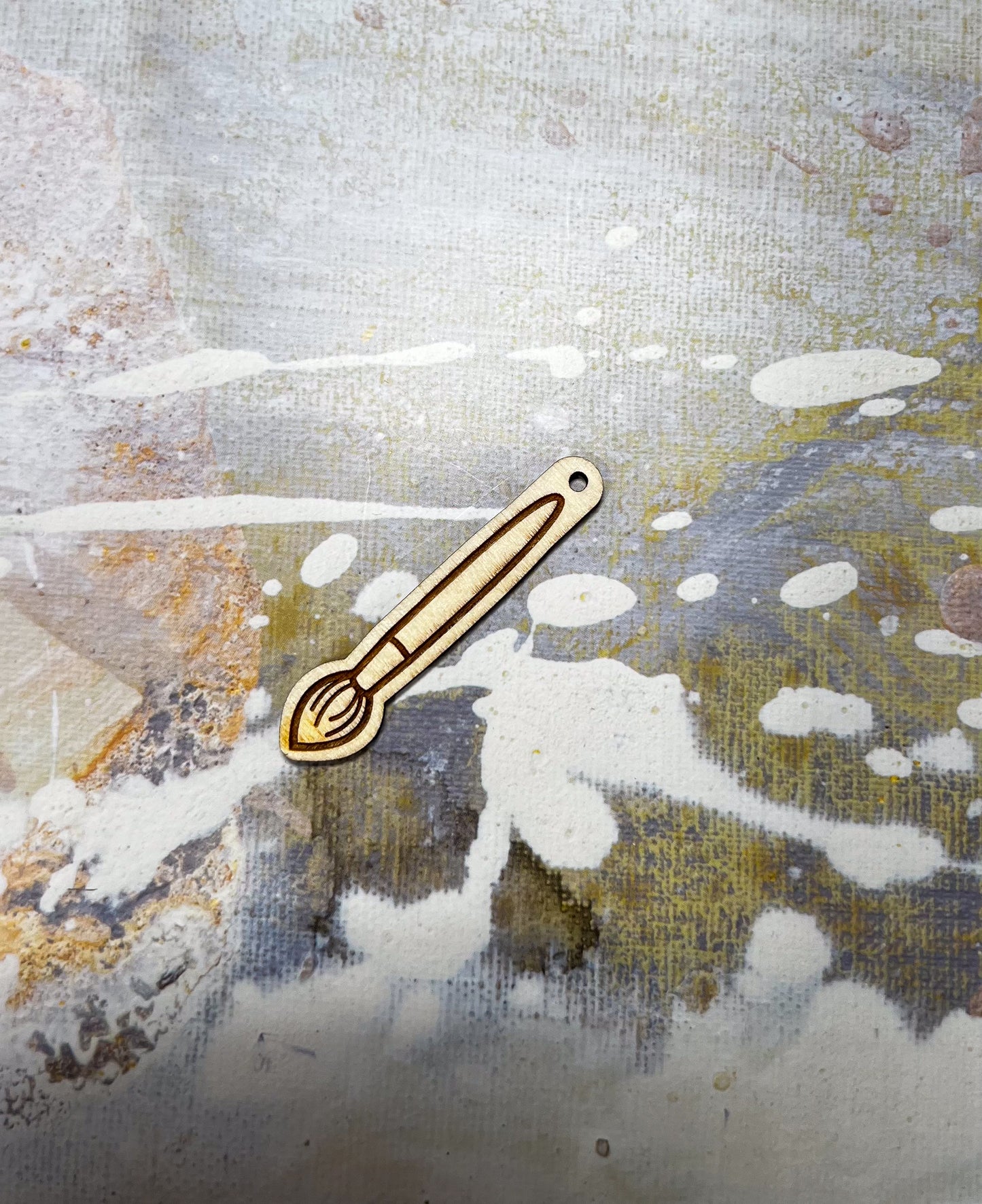 PaintBrush Keychain, Keychain Laser Engraved Keychain, bag tag, gift for her, gift for him