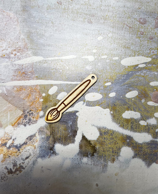 PaintBrush Keychain, Keychain Laser Engraved Keychain, bag tag, gift for her, gift for him