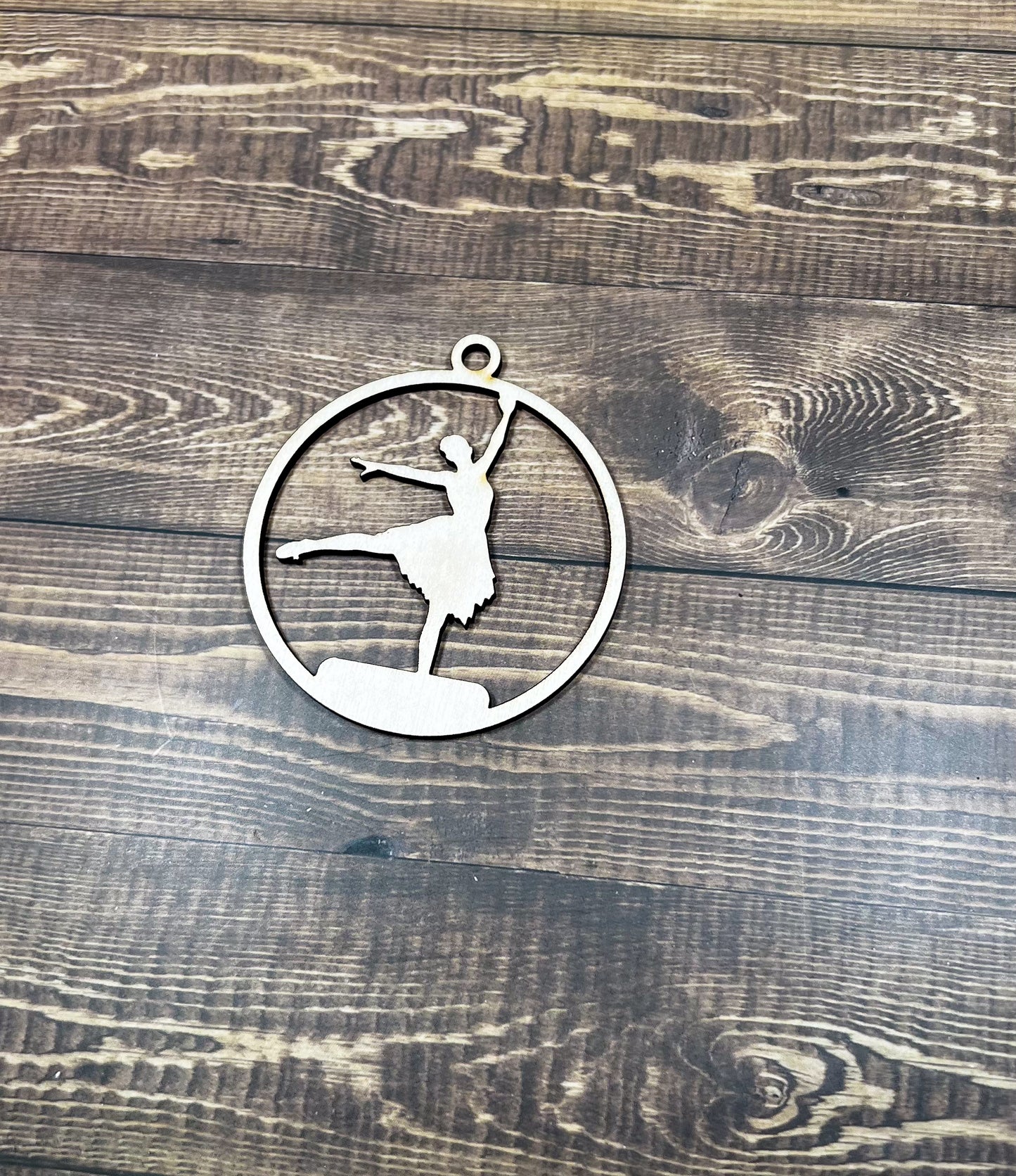 Ballet Ornament, Wooden Sports Ornament, Sports Ornament, Engraved Ornament, Laser Engraved Wood Ornament