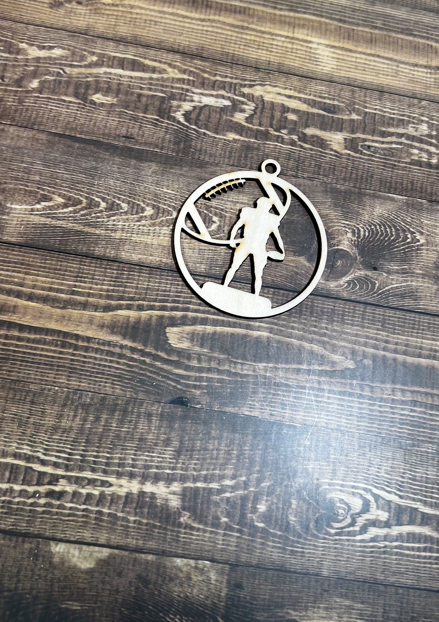 Football Ornament, Wooden Sports Ornament, Sports Ornament, Engraved Ornament, Laser Engraved Wood Ornament