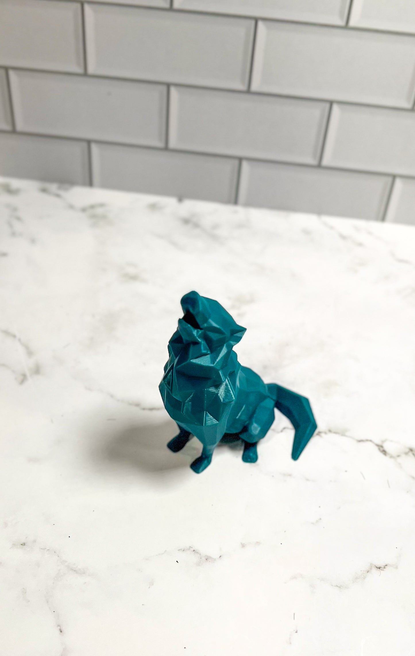 Low Poly Wolf, 3D Printed Wolf, 3D Printed, Desk Item, Custom Product, Decor, Adult Gift