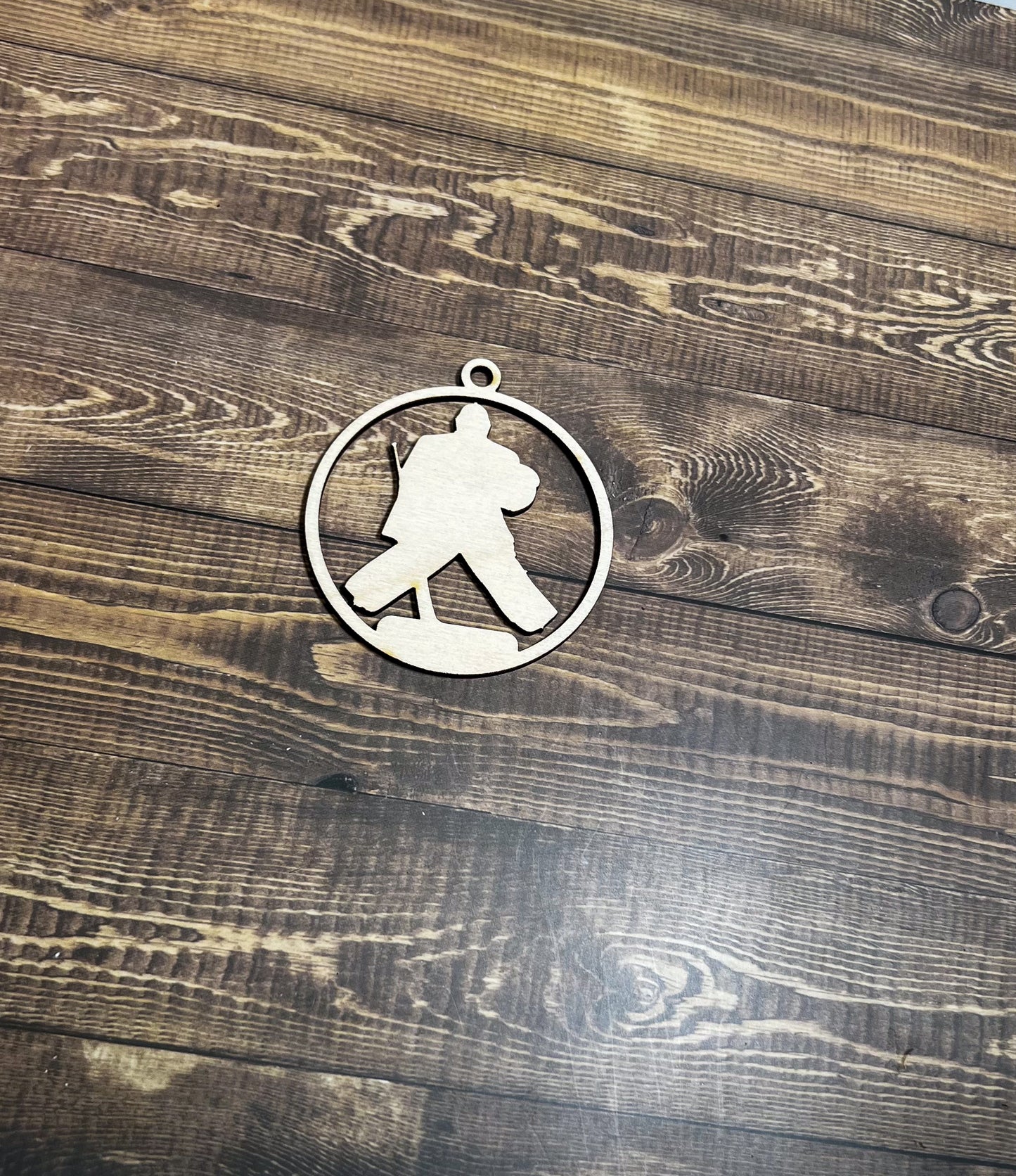 Karate Ornament, Wooden Sports Ornament, Sports Ornament, Engraved Ornament, Laser Engraved Wood Ornament