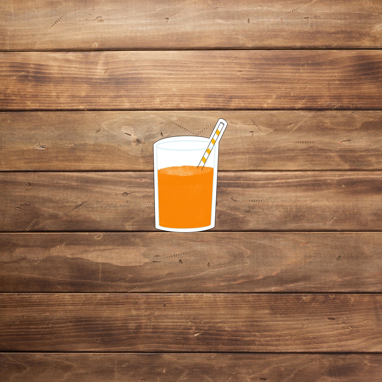 Orange Juice Sticker , Vinyl sticker , laptop sticker ,