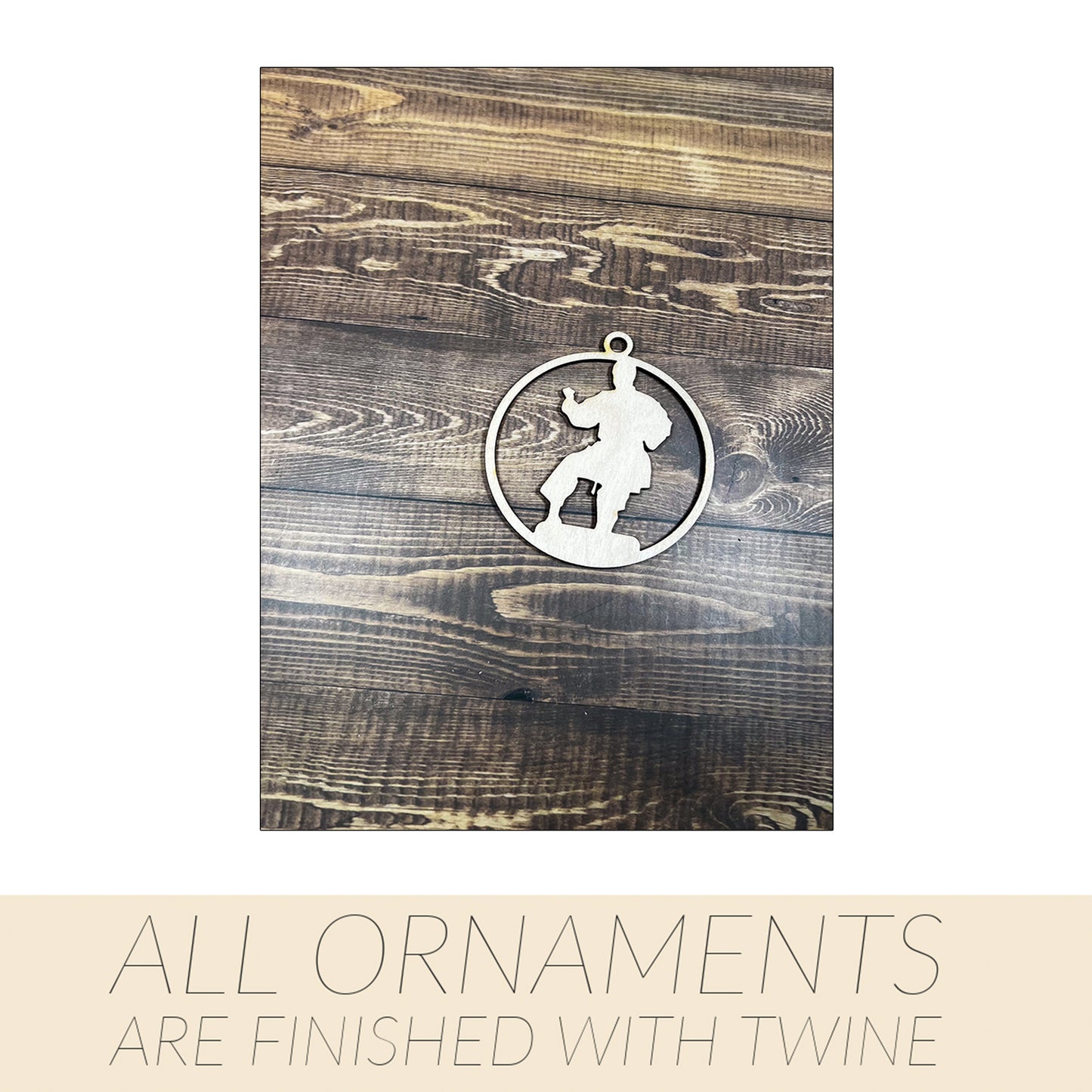 Karate Ornament, Wooden Sports Ornament, Sports Ornament, Engraved Ornament, Laser Engraved Wood Ornament