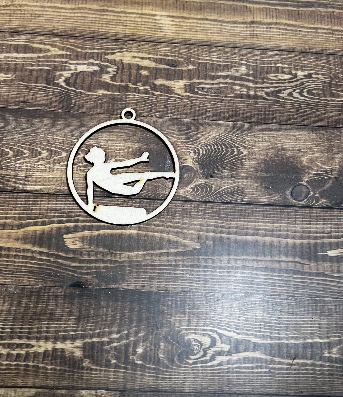 Gymnastic Ornament, Wooden Sports Ornament, Sports Ornament, Engraved Ornament, Laser Engraved Wood Ornament