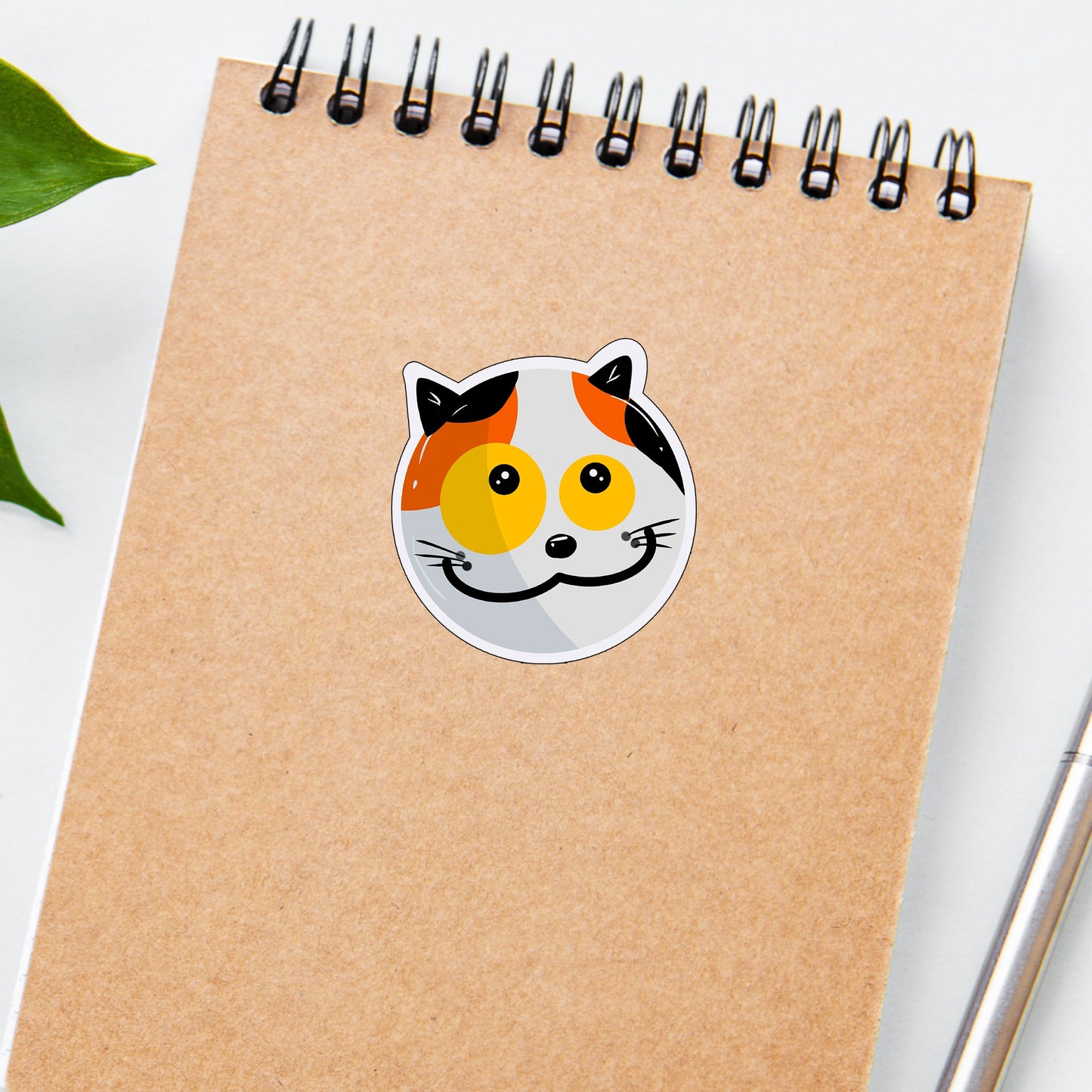 calico Funny Cat Sticker