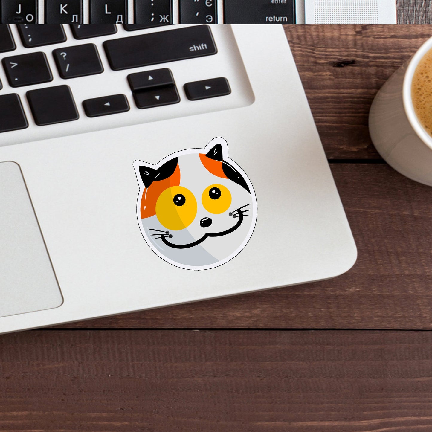 calico Funny Cat Sticker