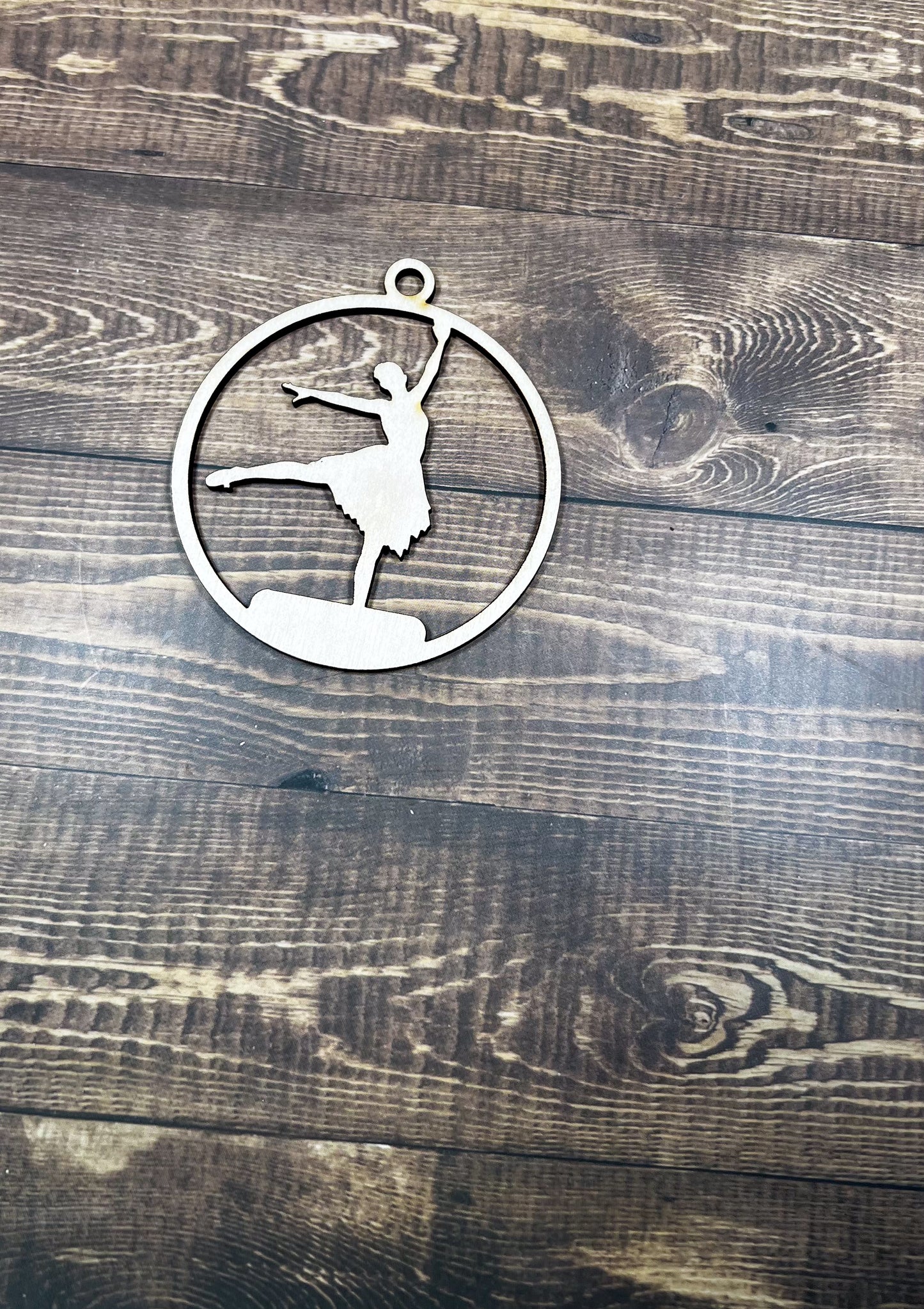 Ballet Ornament, Wooden Sports Ornament, Sports Ornament, Engraved Ornament, Laser Engraved Wood Ornament