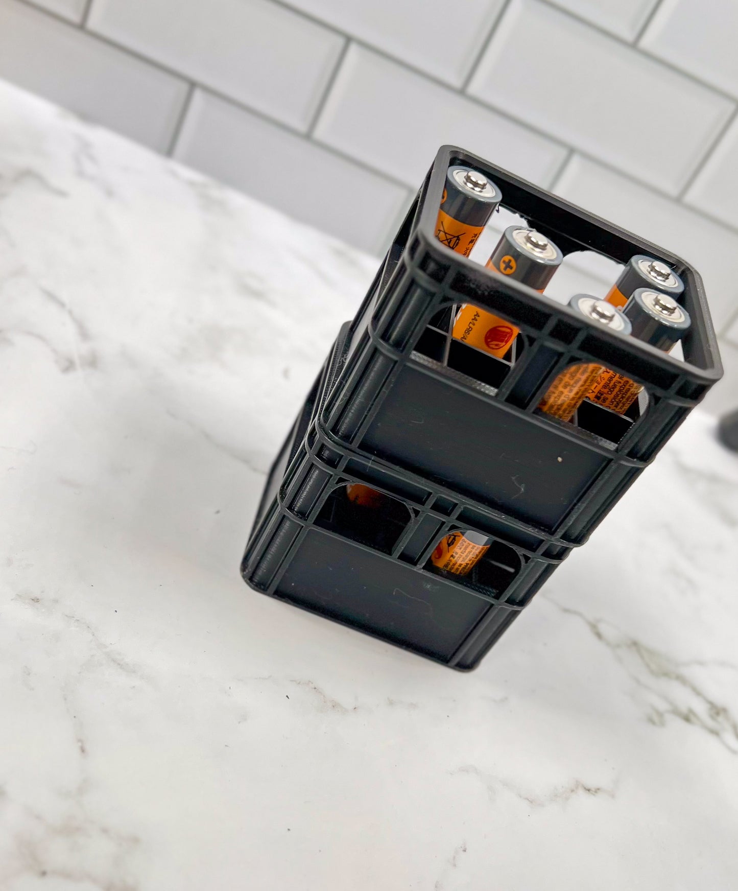 Battery Holder, AA/AAA Battery Holder, Stackable Battery Holder, Battery Storage, Create Organizer