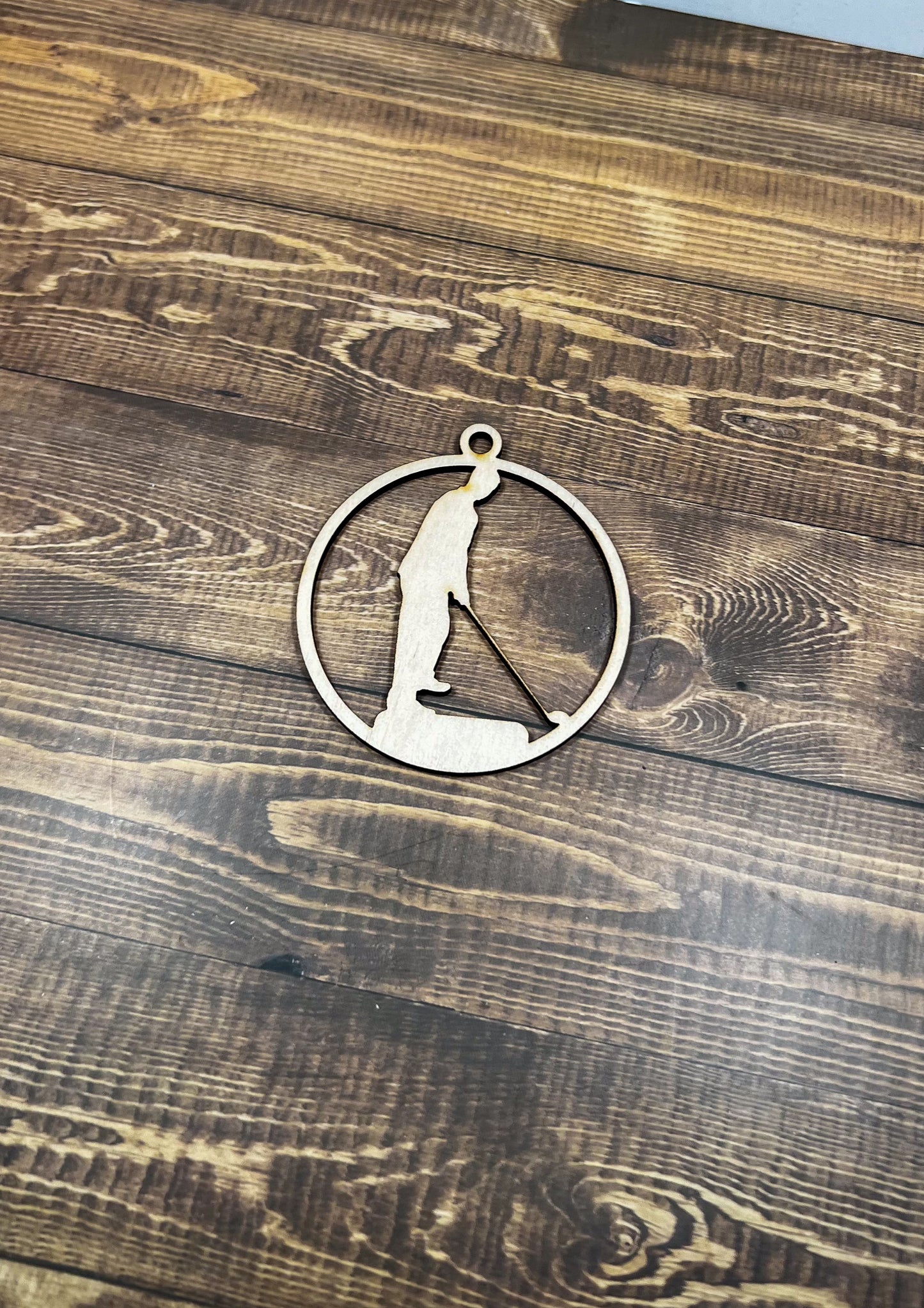 Golf Ornament, Wooden Sports Ornament, Sports Ornament, Engraved Ornament, Laser Engraved Wood Ornament