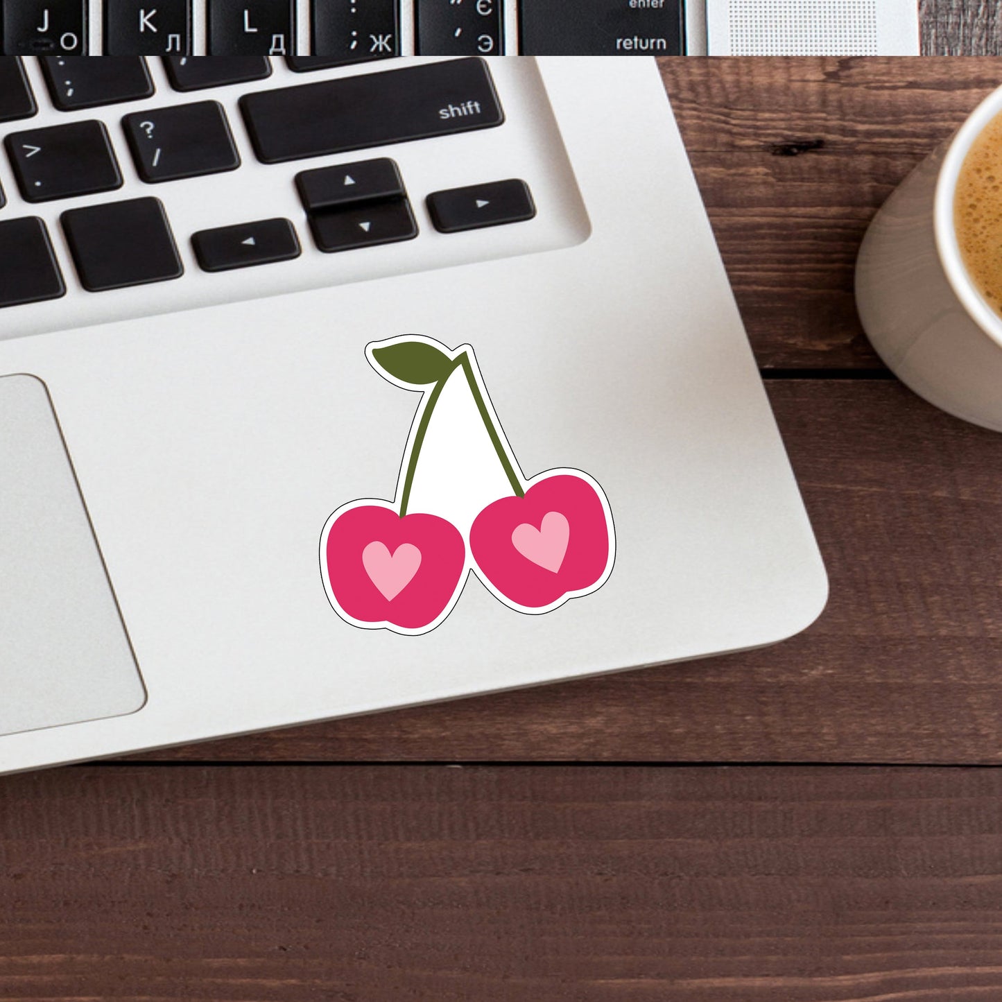 Pink Theme Stickers, cherries sticker