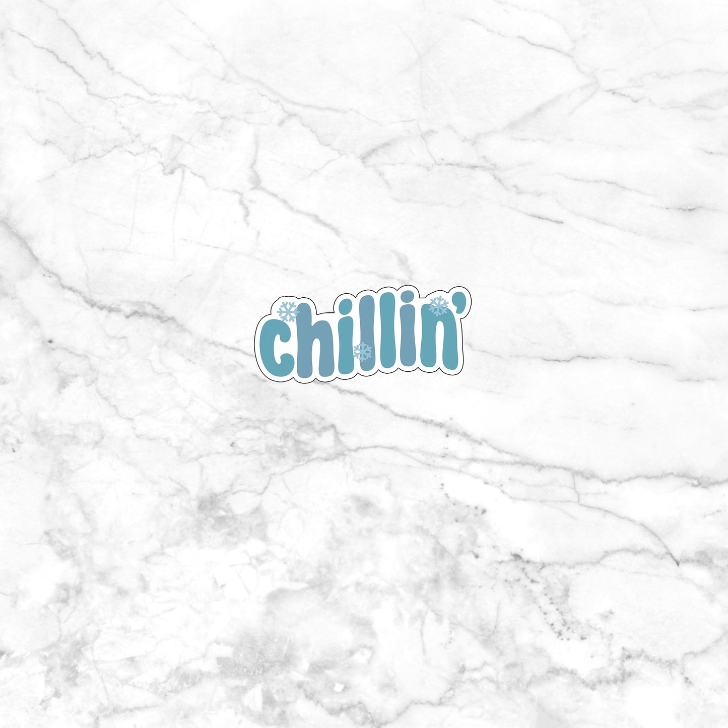 Blue Theme Sticker, chillin sticker