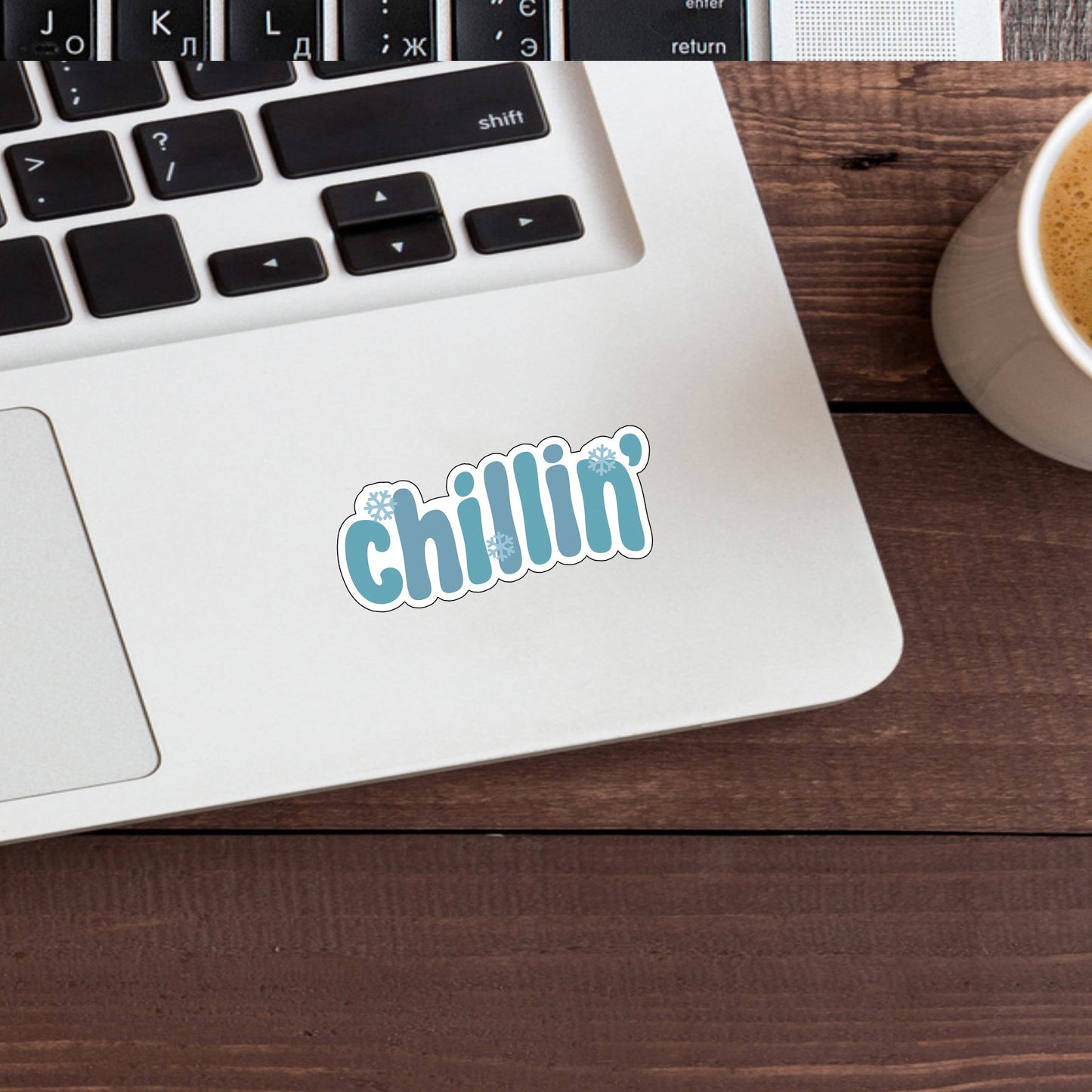 Blue Theme Sticker, chillin sticker