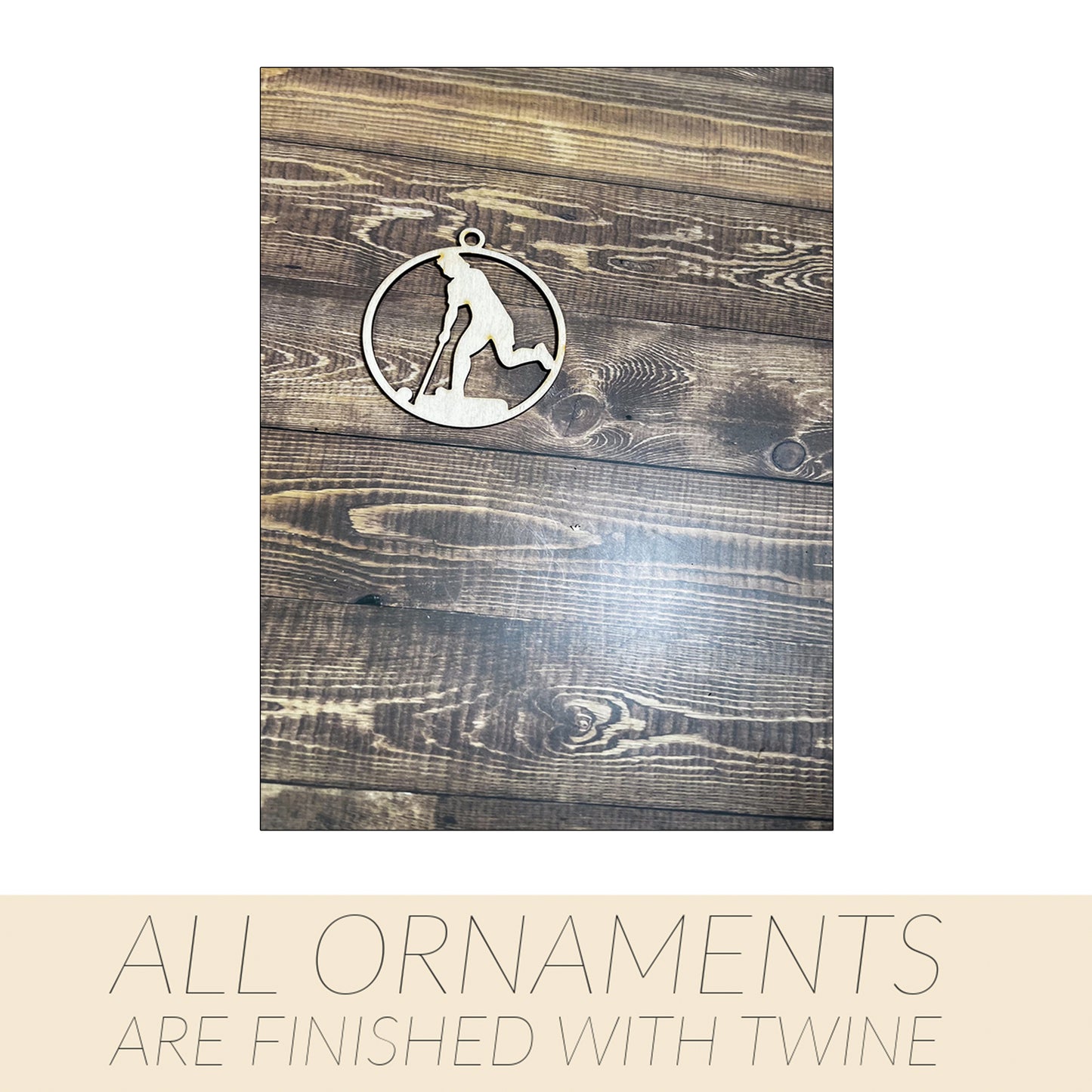 Field Hockey Ornament, Wooden Sports Ornament, Sports Ornament, Engraved Ornament, Laser Engraved Wood Ornament