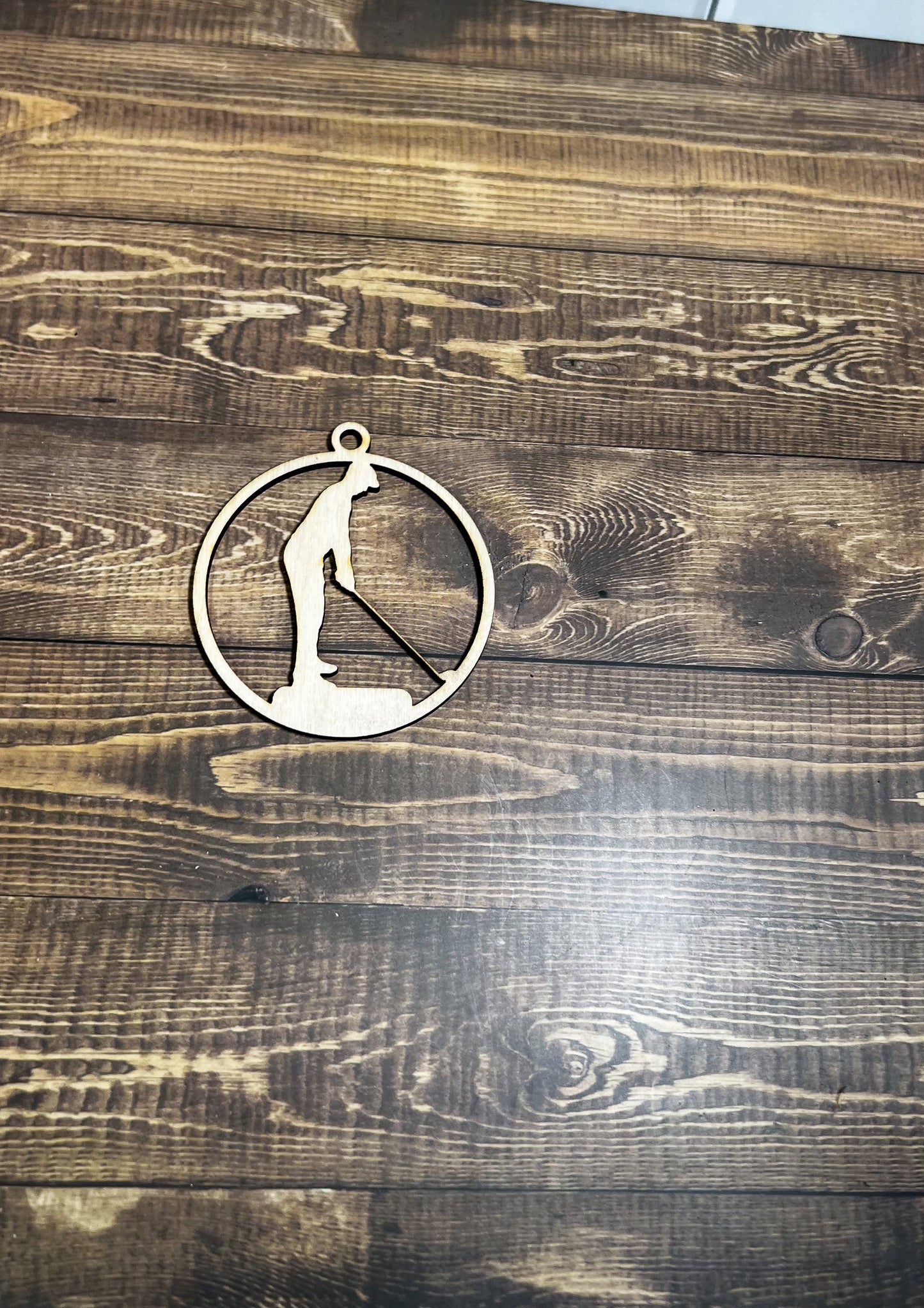 Golf Ornament, Wooden Sports Ornament, Sports Ornament, Engraved Ornament, Laser Engraved Wood Ornament