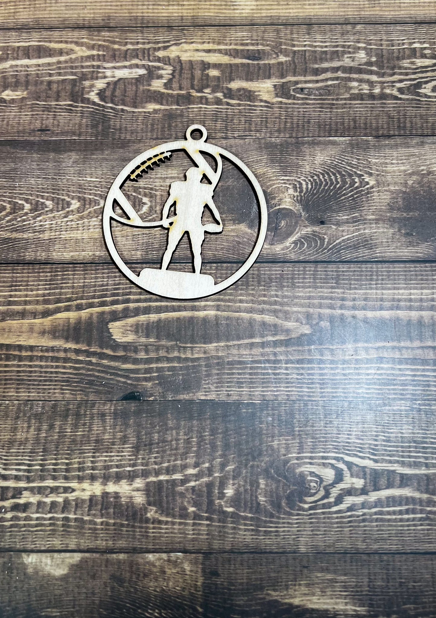 Football Ornament, Wooden Sports Ornament, Sports Ornament, Engraved Ornament, Laser Engraved Wood Ornament