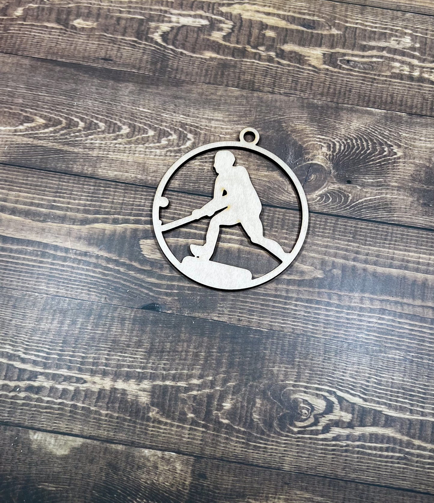 Field Hockey Ornament, Wooden Sports Ornament, Sports Ornament, Engraved Ornament, Laser Engraved Wood Ornament