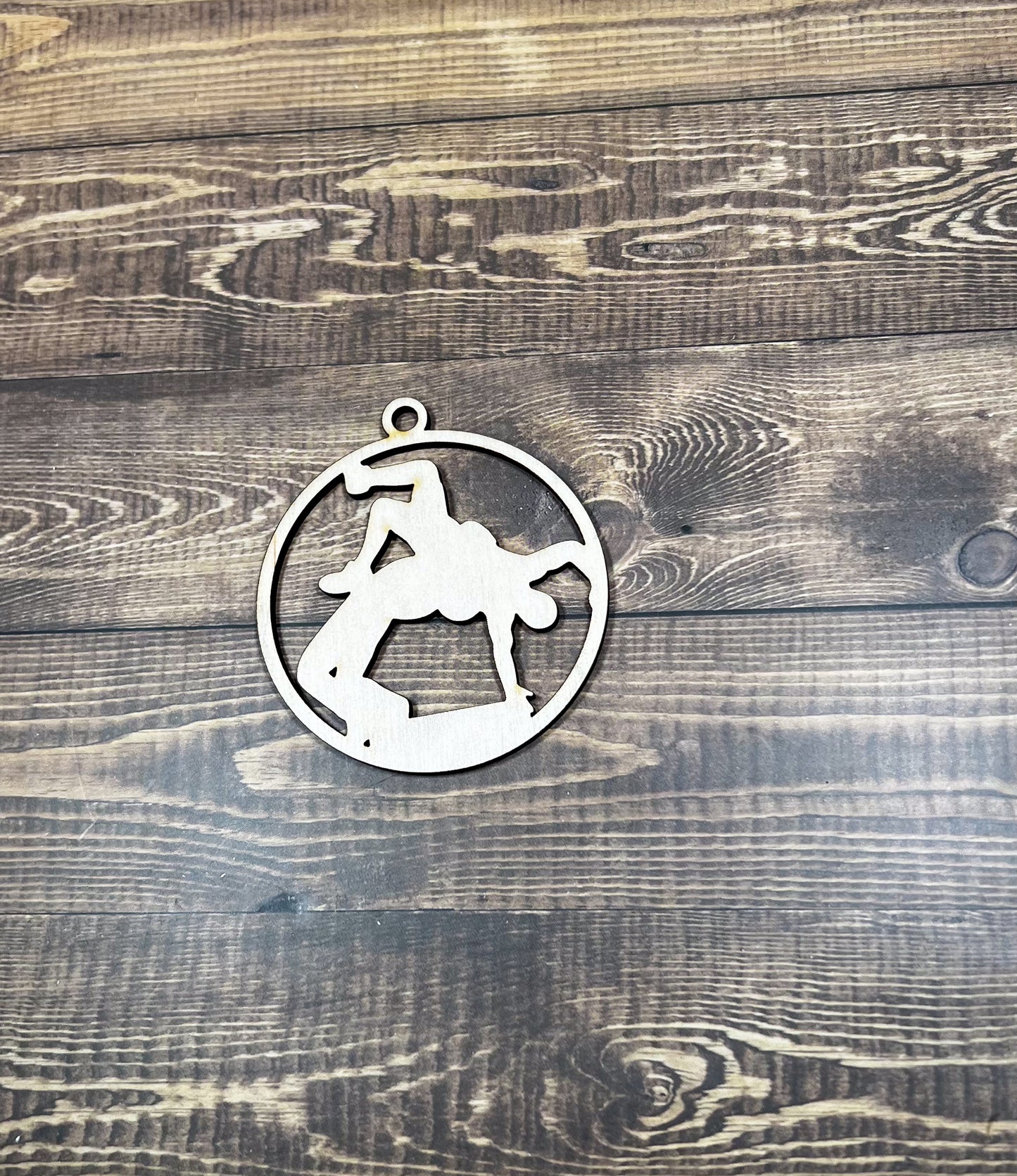 Wrestling Ornament, Wooden Sports Ornament, Sports Ornament, Engraved Ornament, Laser Engraved Wood Ornament