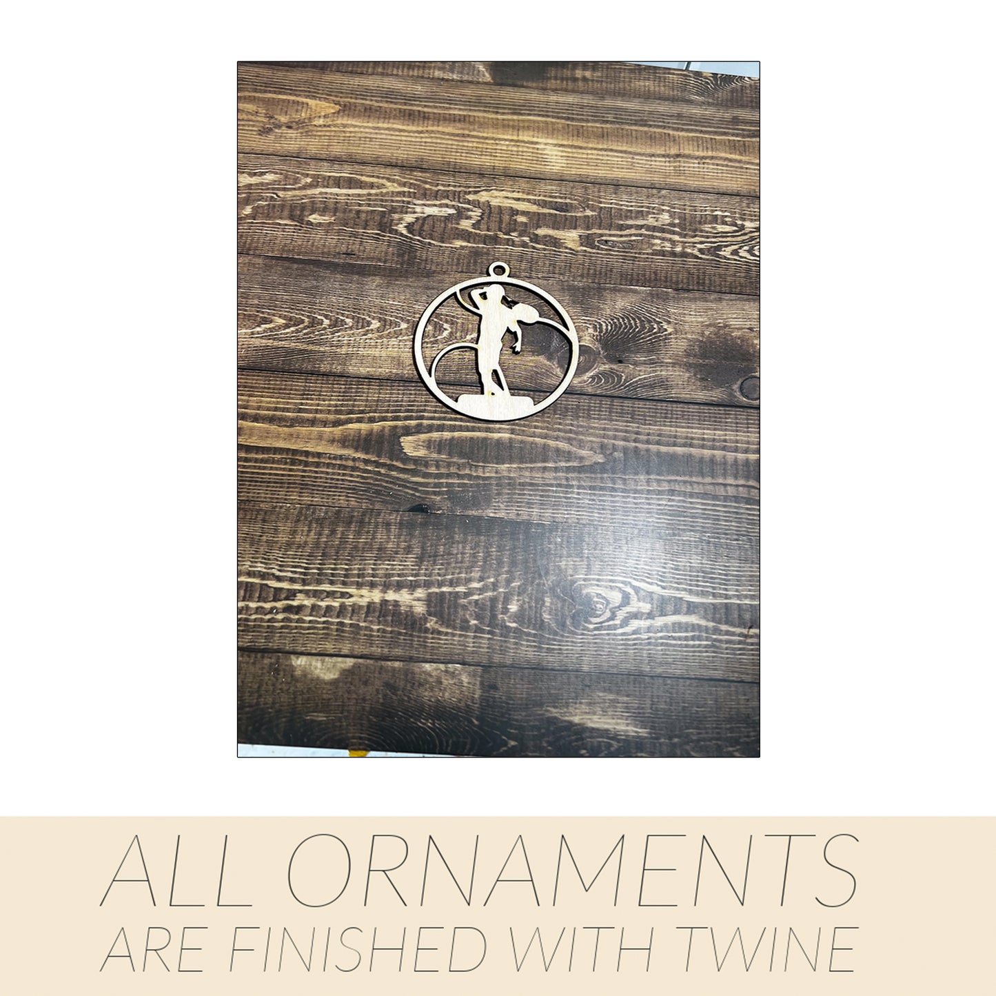 Tennis Ornament, Wooden Sports Ornament, Sports Ornament, Engraved Ornament, Laser Engraved Wood Ornament