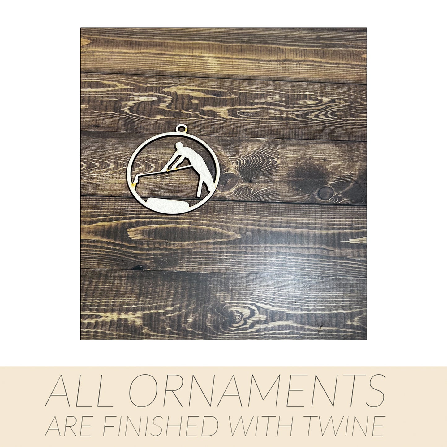 Gymnastic Ornament, Wooden Sports Ornament, Sports Ornament, Engraved Ornament, Laser Engraved Wood Ornament