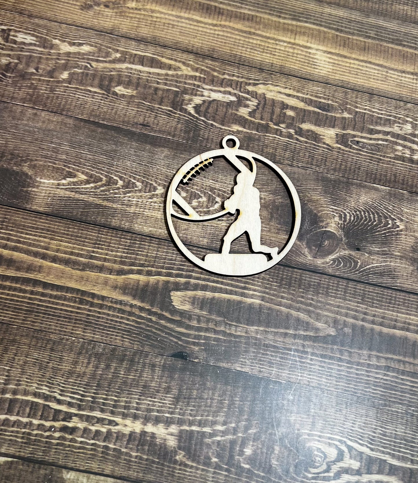 Football Ornament, Wooden Sports Ornament, Sports Ornament, Engraved Ornament, Laser Engraved Wood Ornament