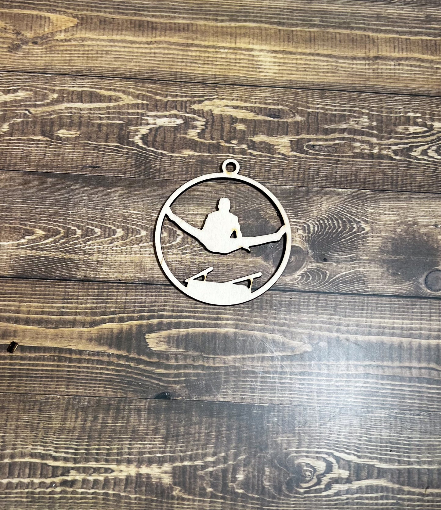 Gymnastic Ornament, Wooden Sports Ornament, Sports Ornament, Engraved Ornament, Laser Engraved Wood Ornament