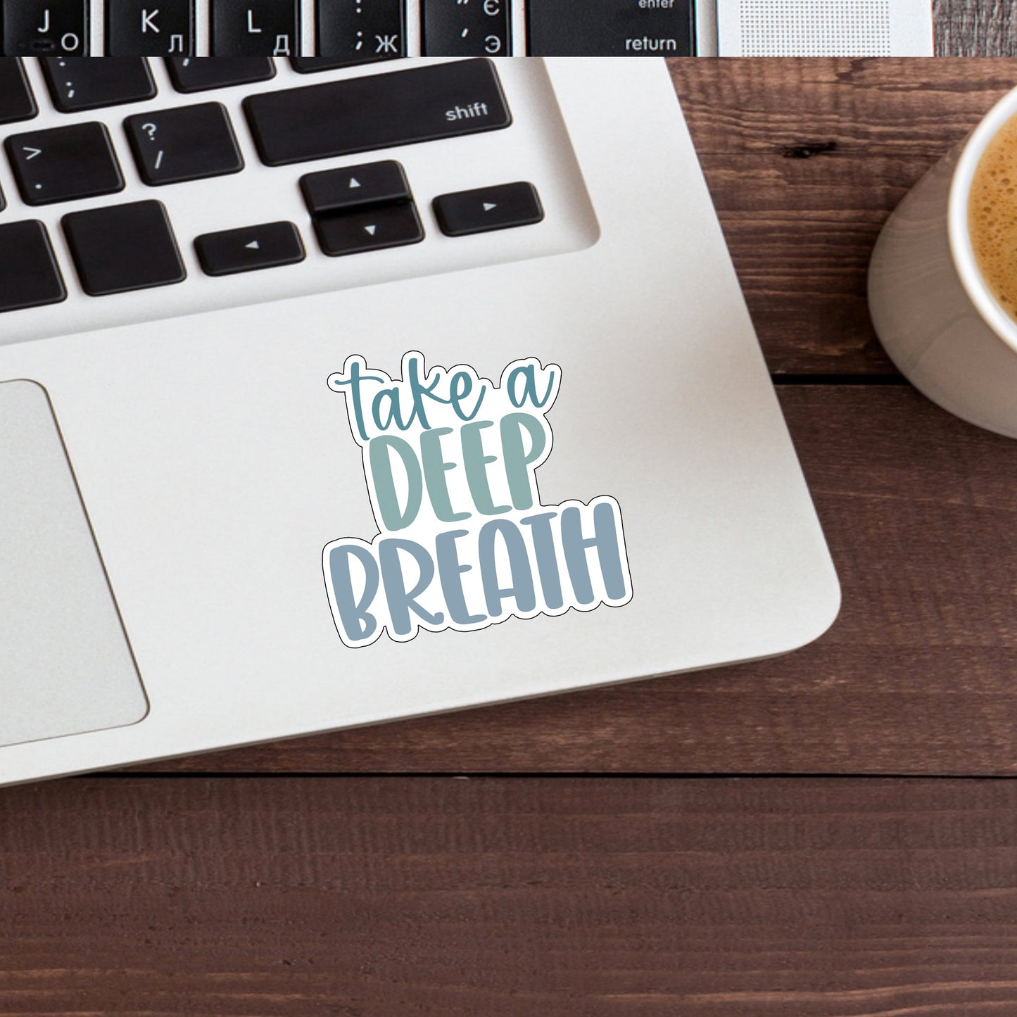 Mental Health Sticker, deep breath sticker