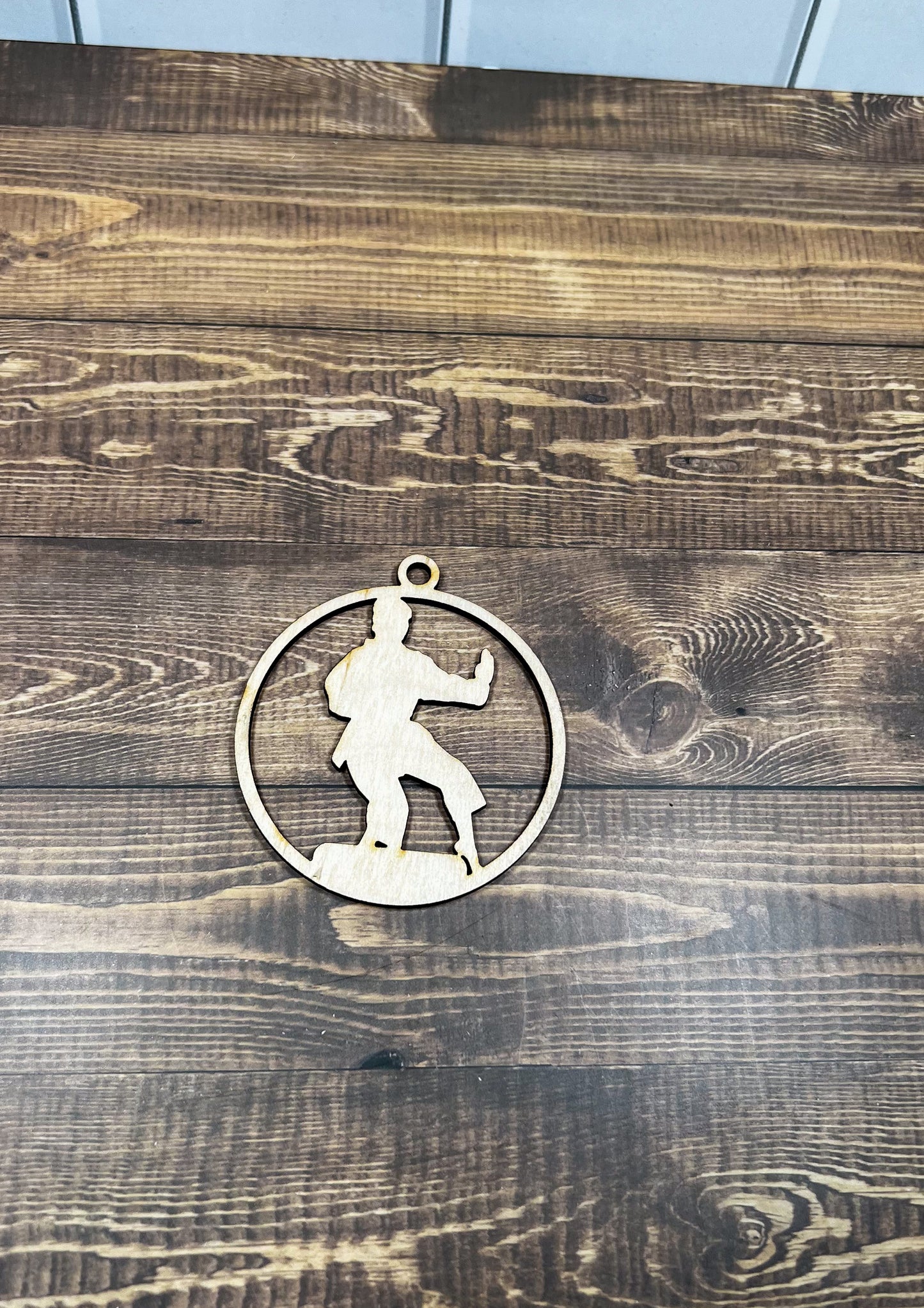 Karate Wooden Sports Ornament, Sports Ornament, Engraved Ornament, Laser Engraved Wood Ornament
