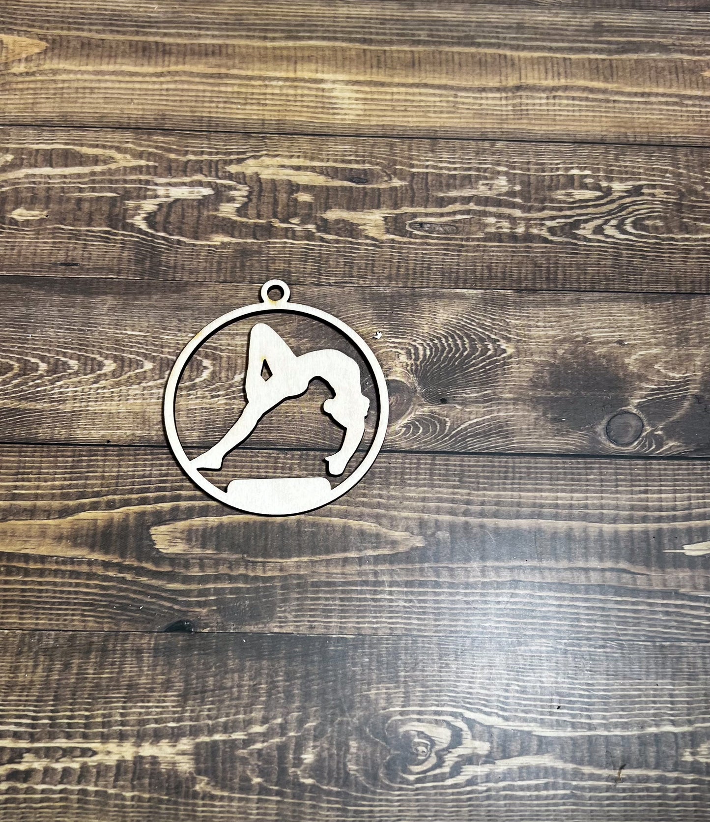 Gymnastic Ornament, Wooden Sports Ornament, Sports Ornament, Engraved Ornament, Laser Engraved Wood Ornament