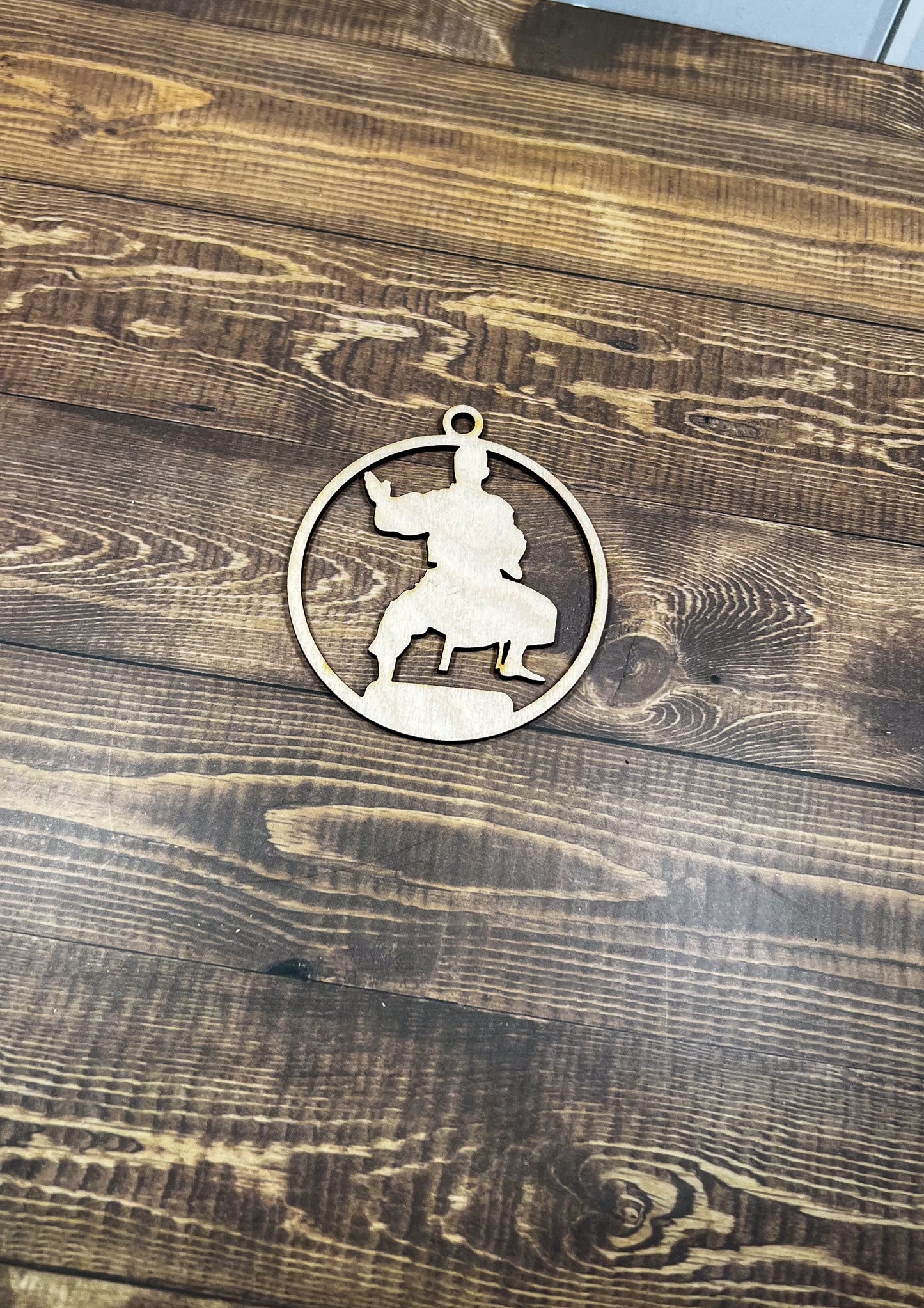 Karate Ornament, Wooden Sports Ornament, Sports Ornament, Engraved Ornament, Laser Engraved Wood Ornament