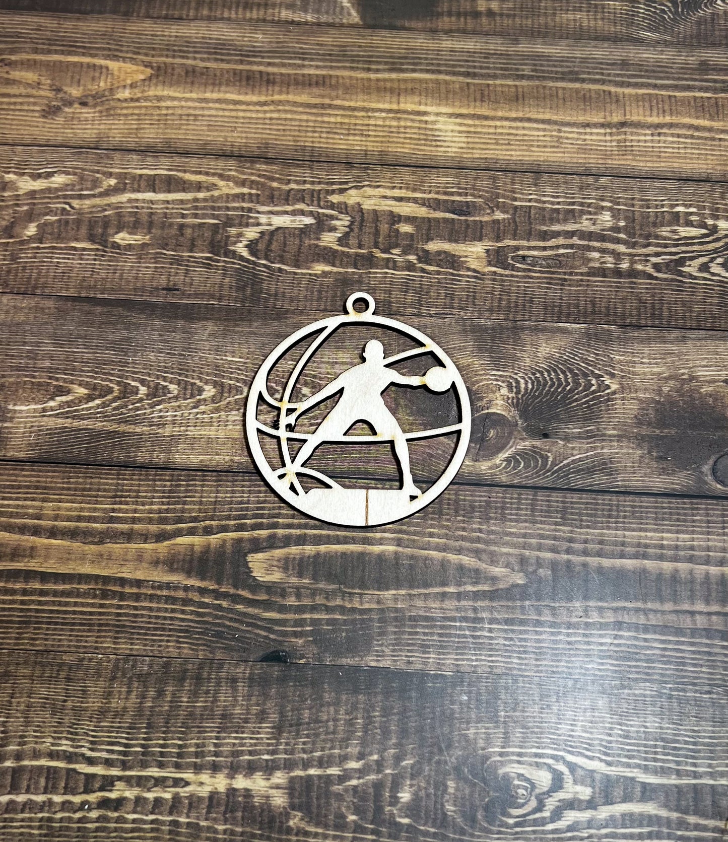 Basketball Ornament, Wooden Sports Ornament, Sports Ornament, Engraved Ornament, Laser Engraved Wood Ornament