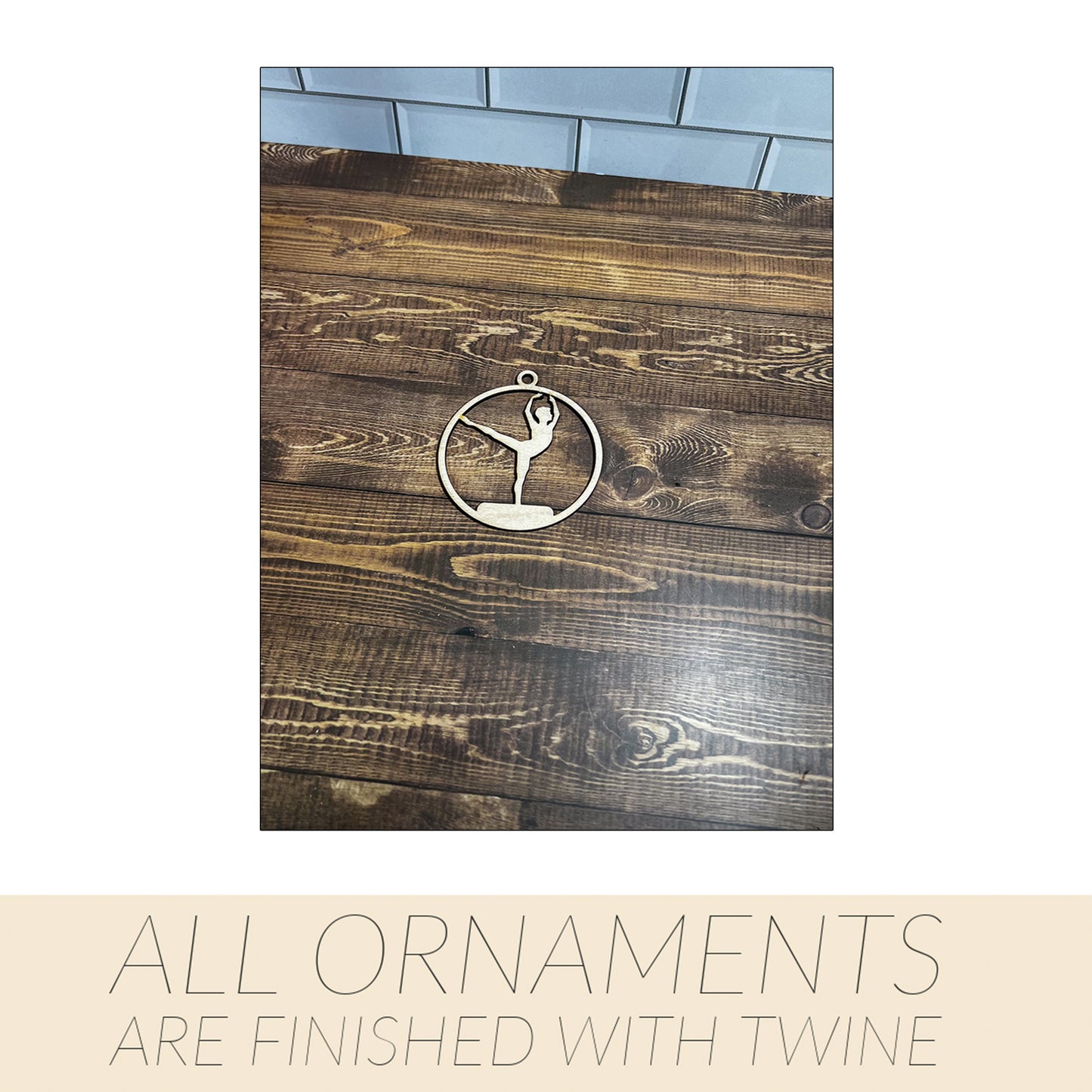 Dance Wooden Sports Ornament, Sports Ornament, Engraved Ornament, Laser Engraved Wood Ornament