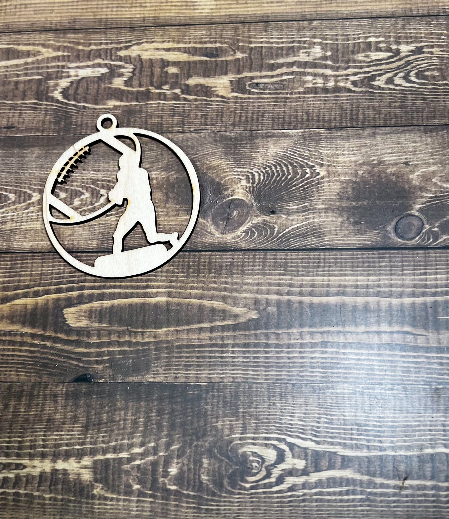 Football Ornament, Wooden Sports Ornament, Sports Ornament, Engraved Ornament, Laser Engraved Wood Ornament