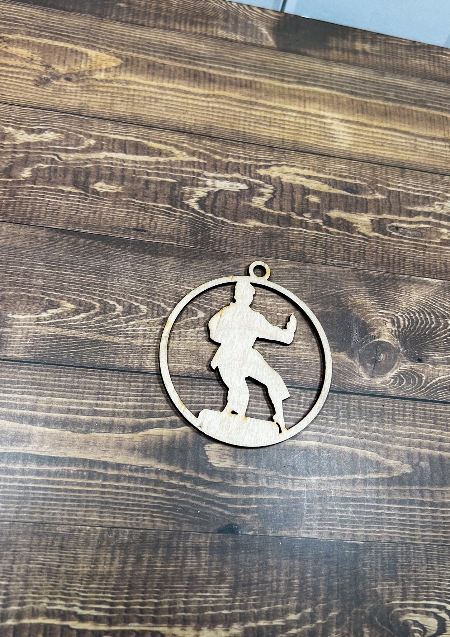 Karate Wooden Sports Ornament, Sports Ornament, Engraved Ornament, Laser Engraved Wood Ornament