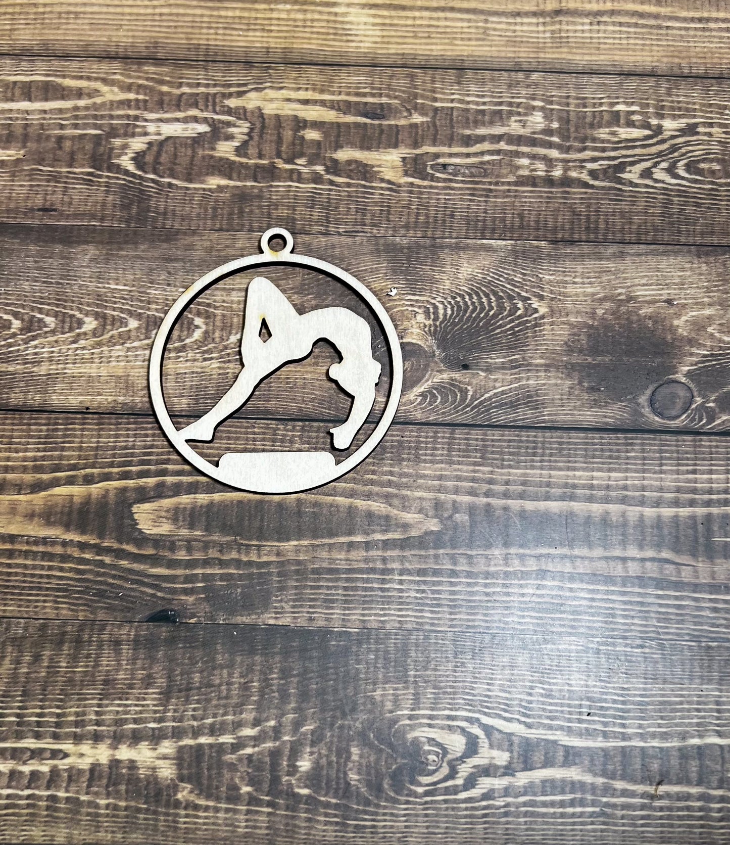 Gymnastic Ornament, Wooden Sports Ornament, Sports Ornament, Engraved Ornament, Laser Engraved Wood Ornament
