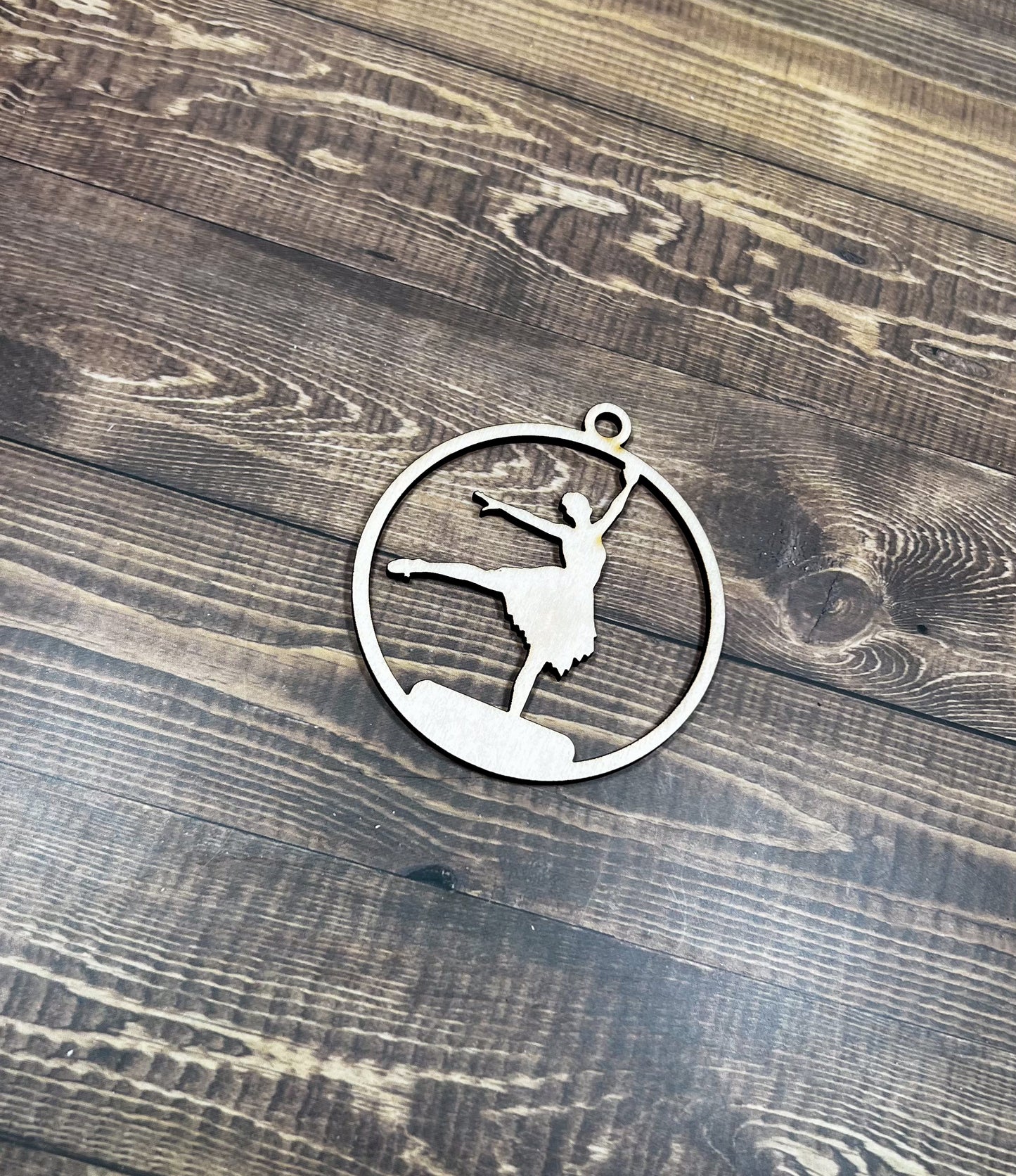 Ballet Ornament, Wooden Sports Ornament, Sports Ornament, Engraved Ornament, Laser Engraved Wood Ornament