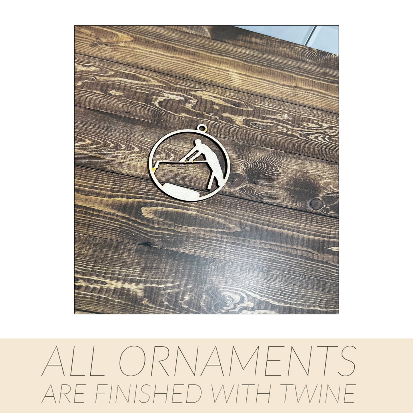 Gymnastic Ornament, Wooden Sports Ornament, Sports Ornament, Engraved Ornament, Laser Engraved Wood Ornament