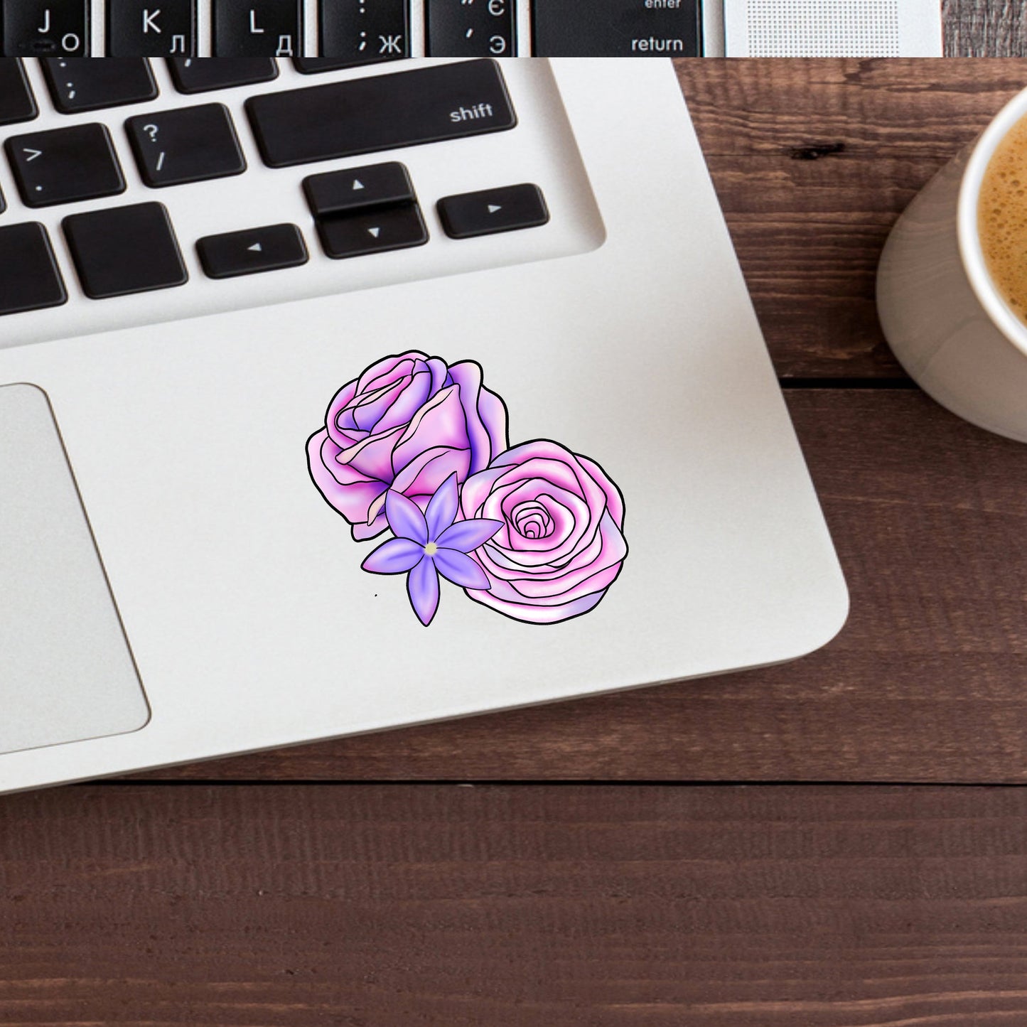 Pastal Goth Sticker,  floral arrangement Sticker