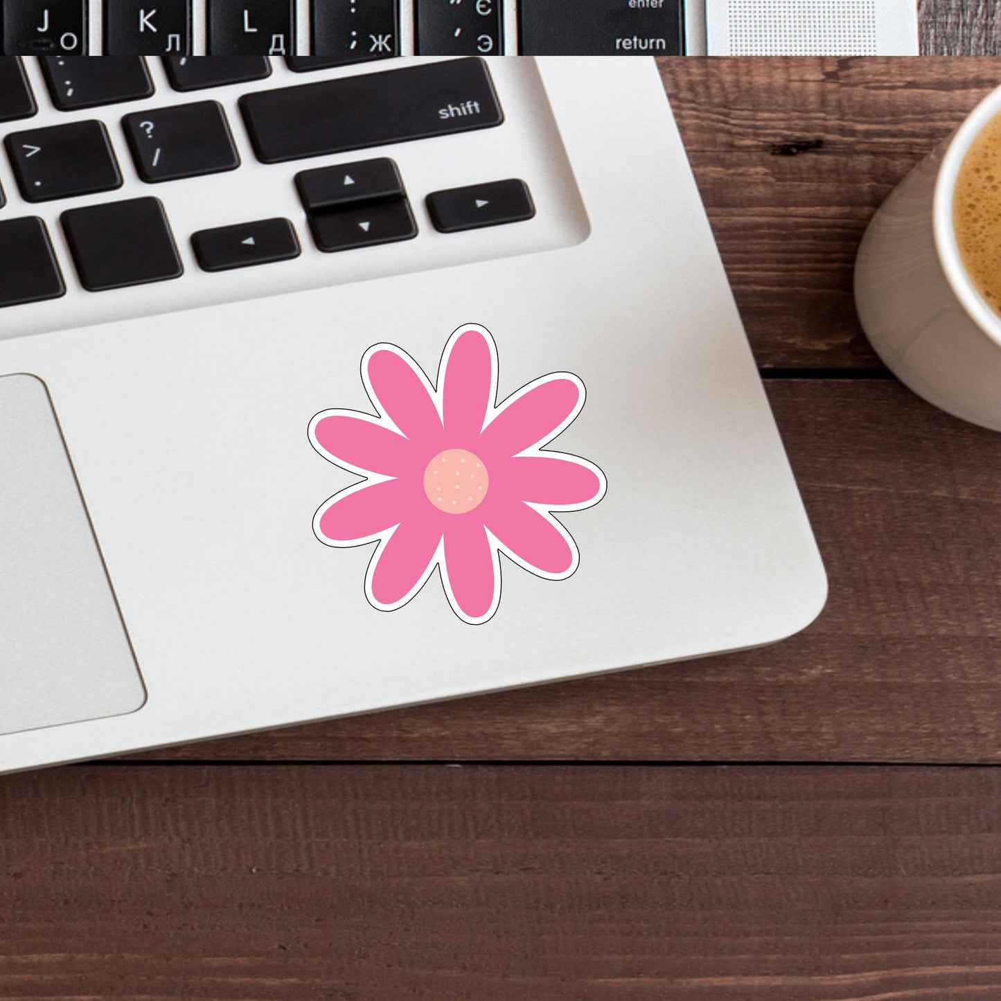 Pink Theme Stickers, flower sticker